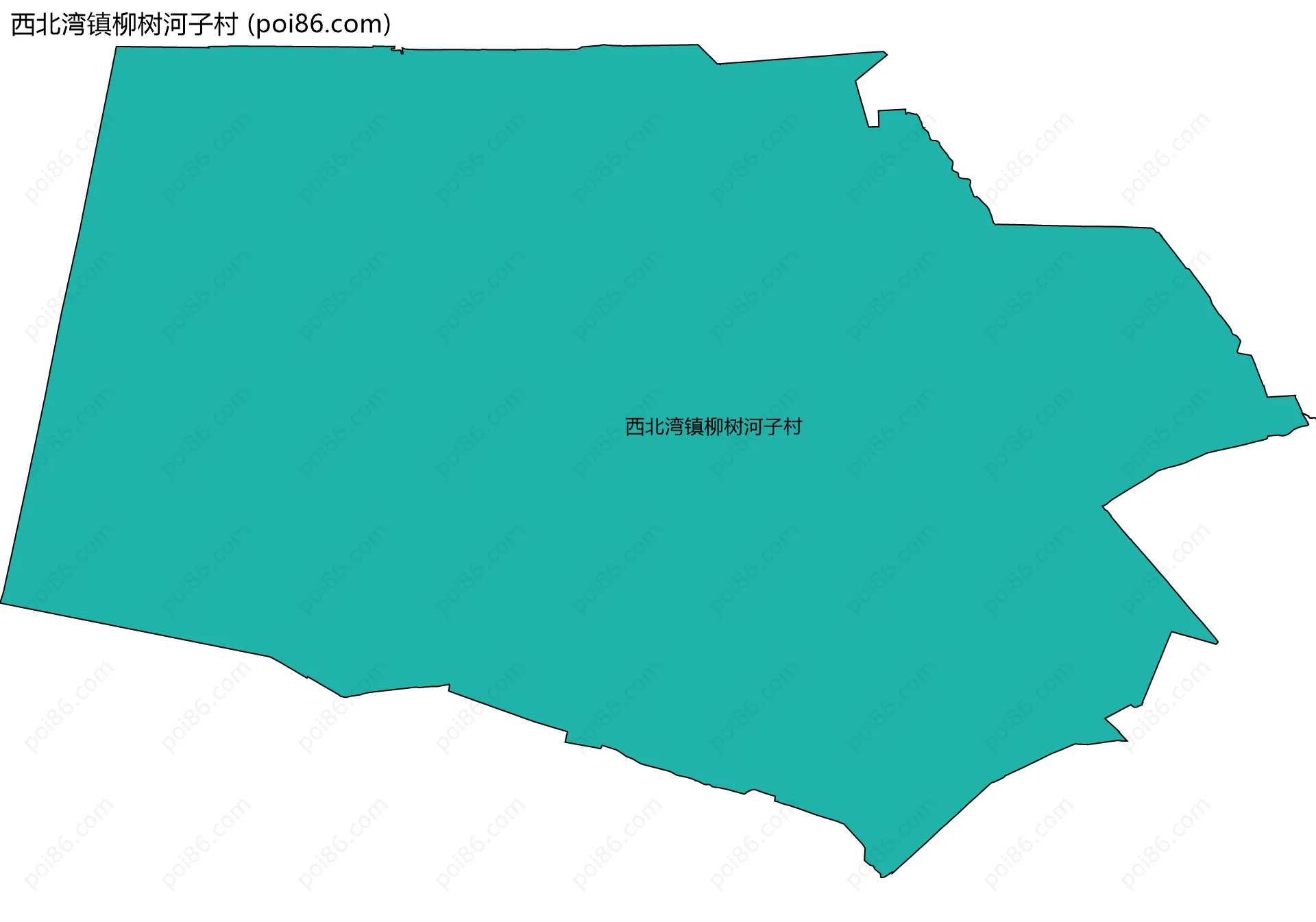西北湾镇柳树河子村边界地图