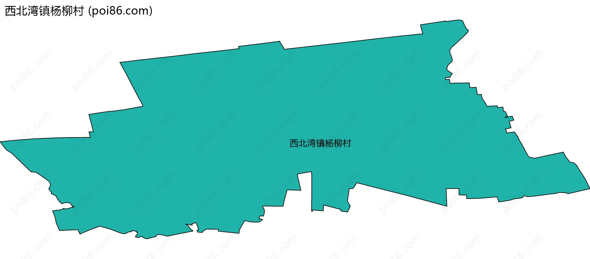 西北湾镇杨柳村边界地图