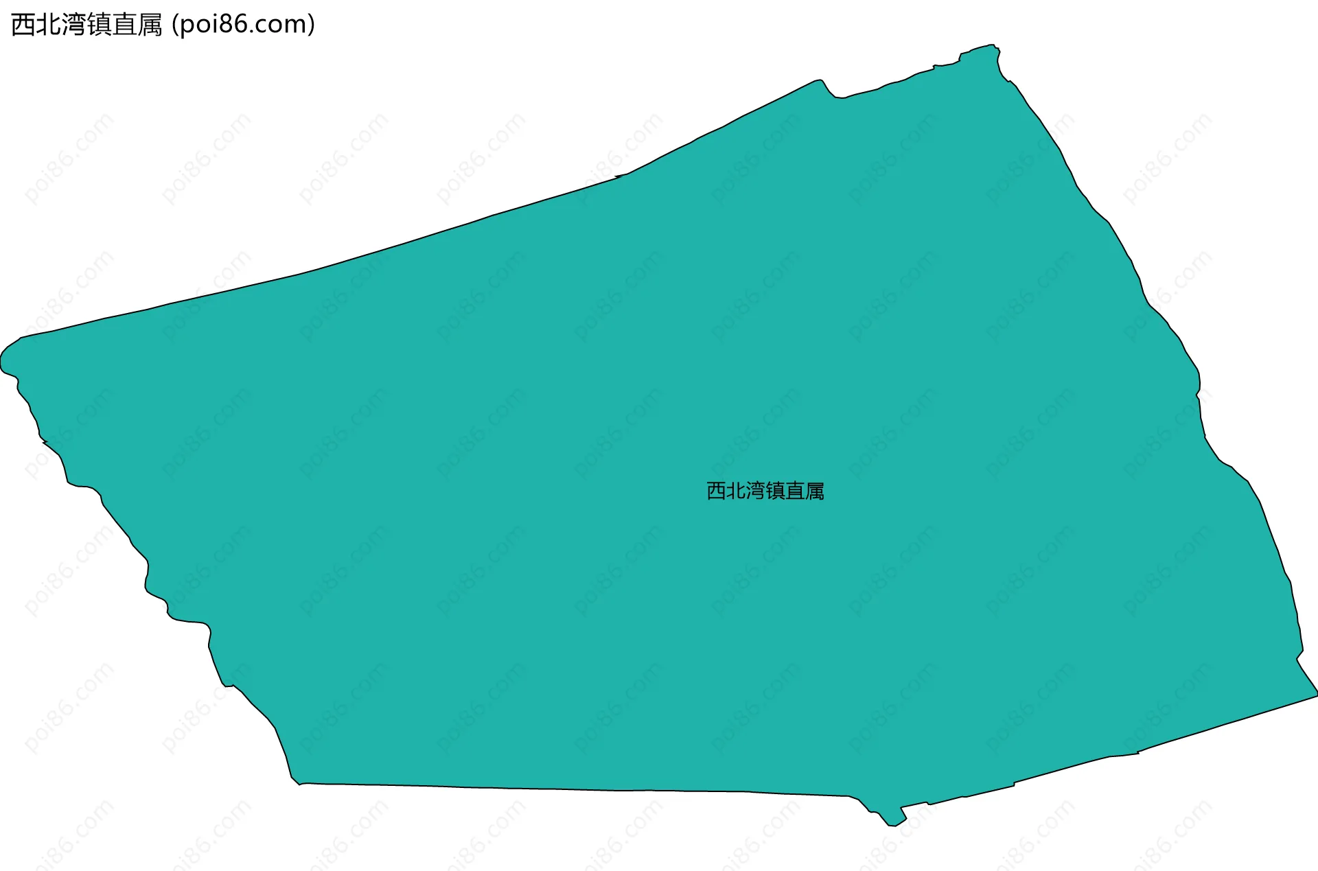 西北湾镇直属边界地图