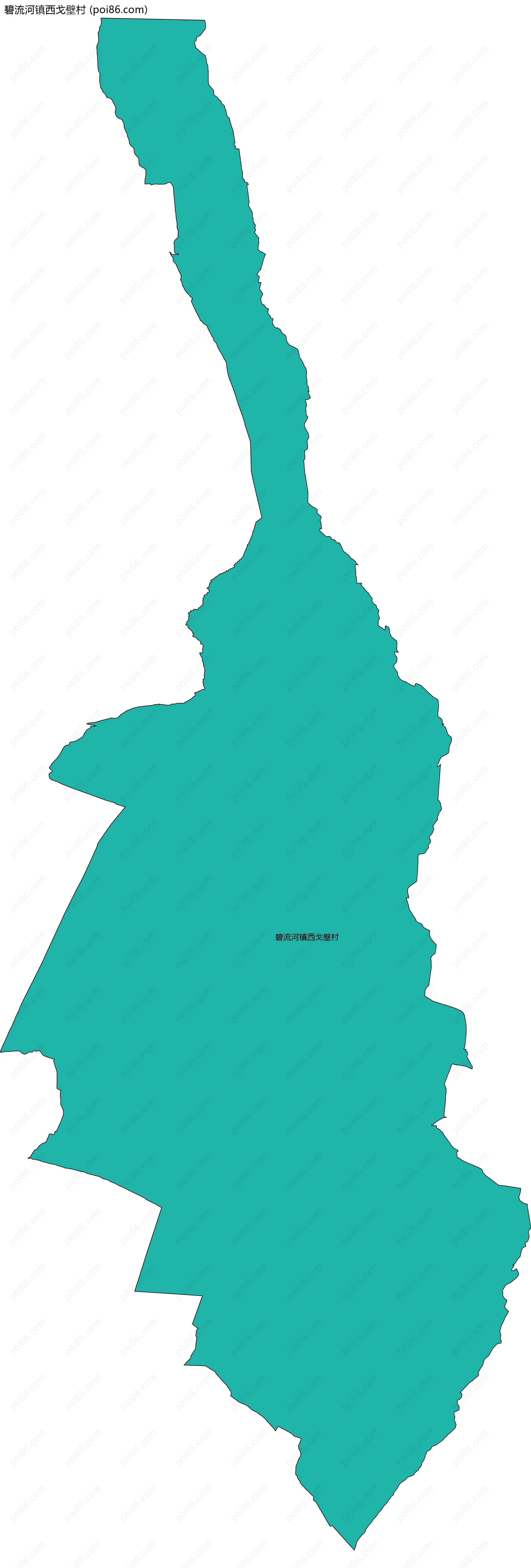 碧流河镇西戈壁村边界地图
