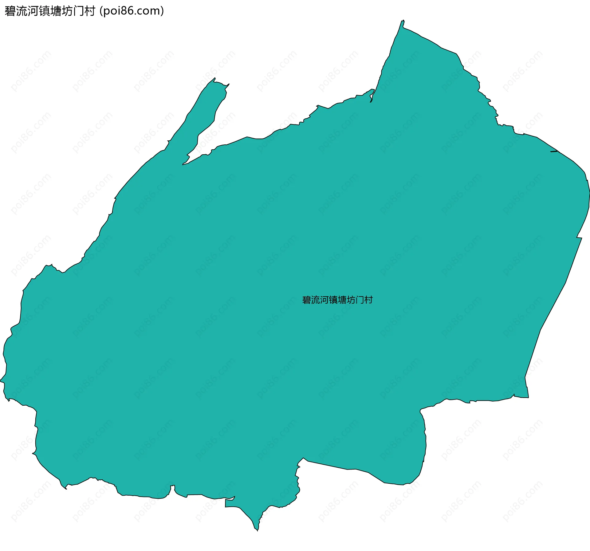 碧流河镇塘坊门村边界地图