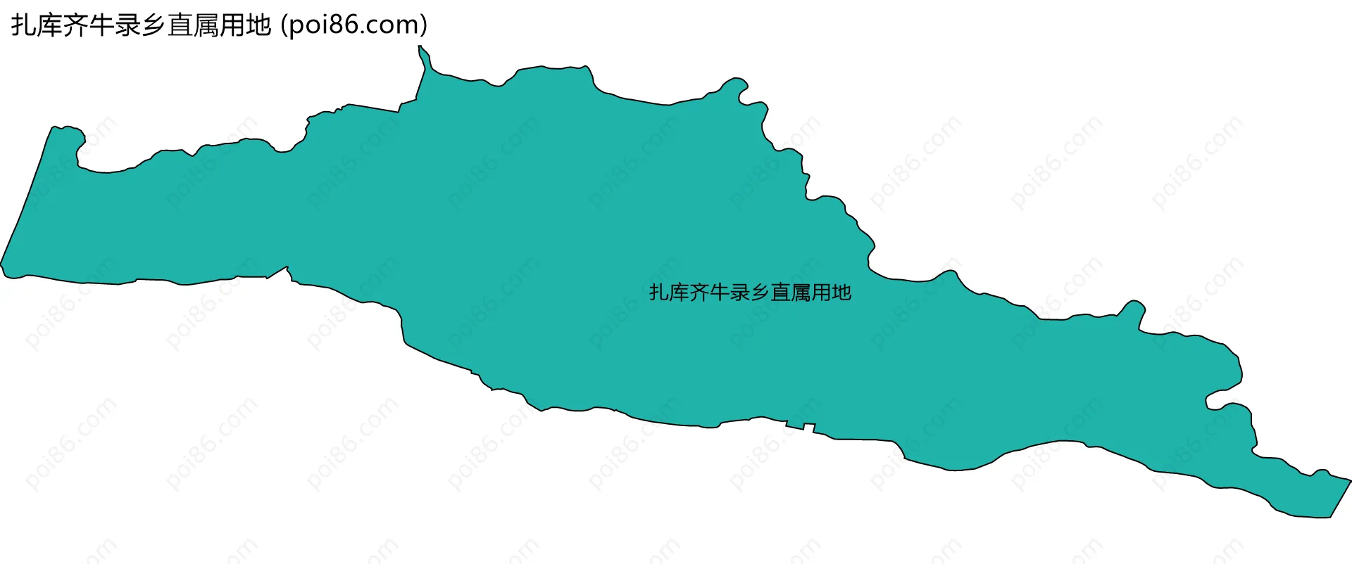 扎库齐牛录乡直属用地边界地图