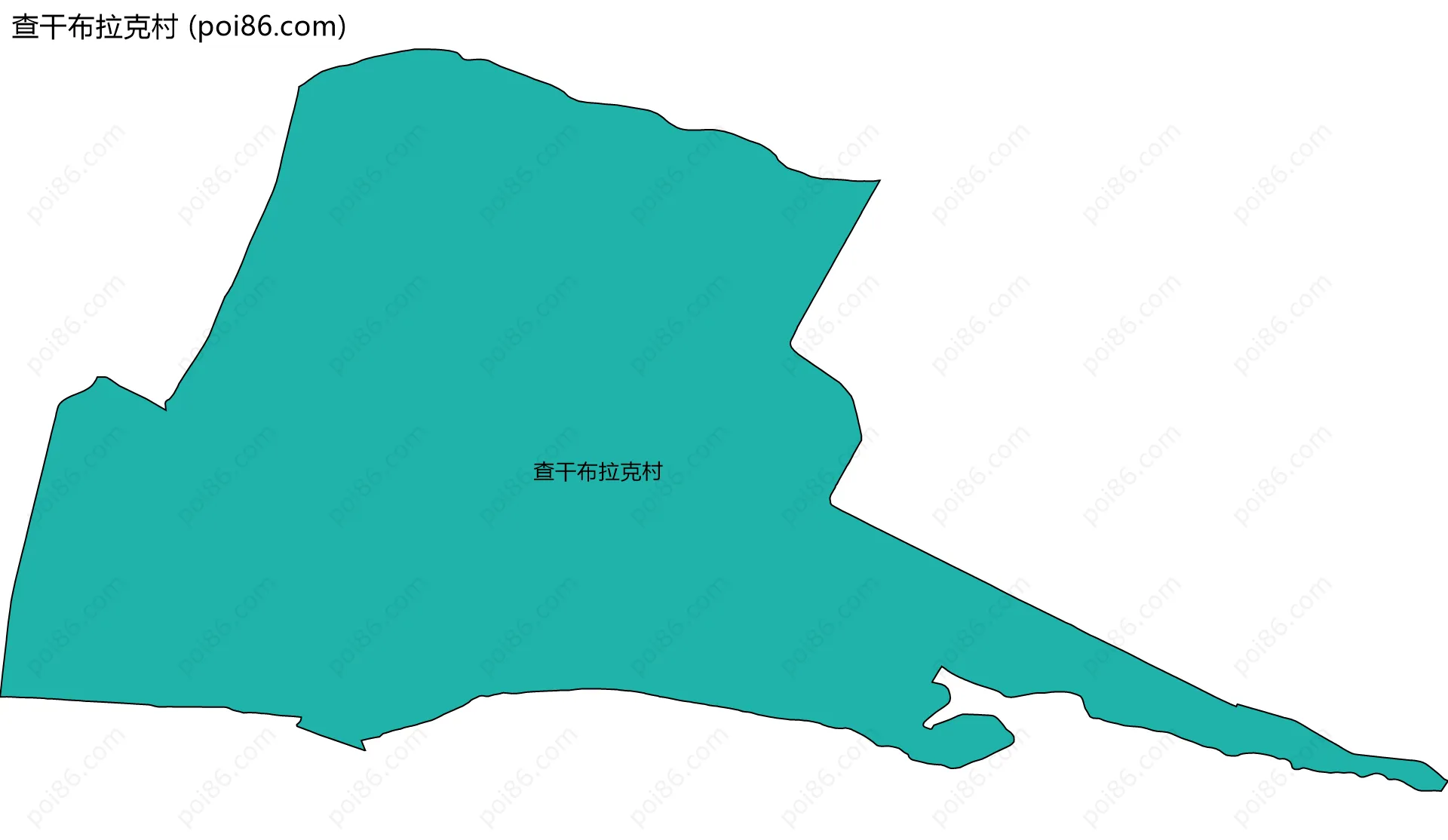 查干布拉克村边界地图