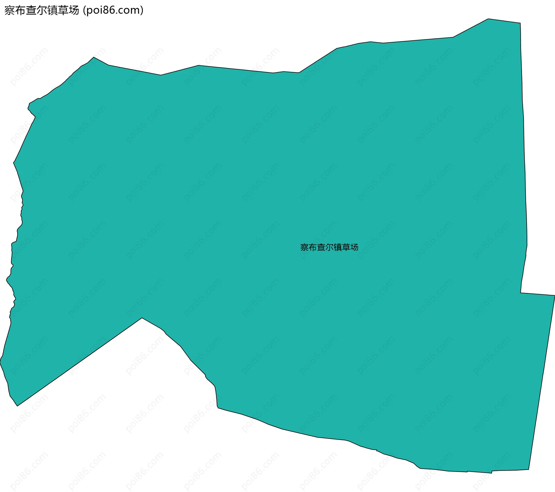 察布查尔镇草场边界地图