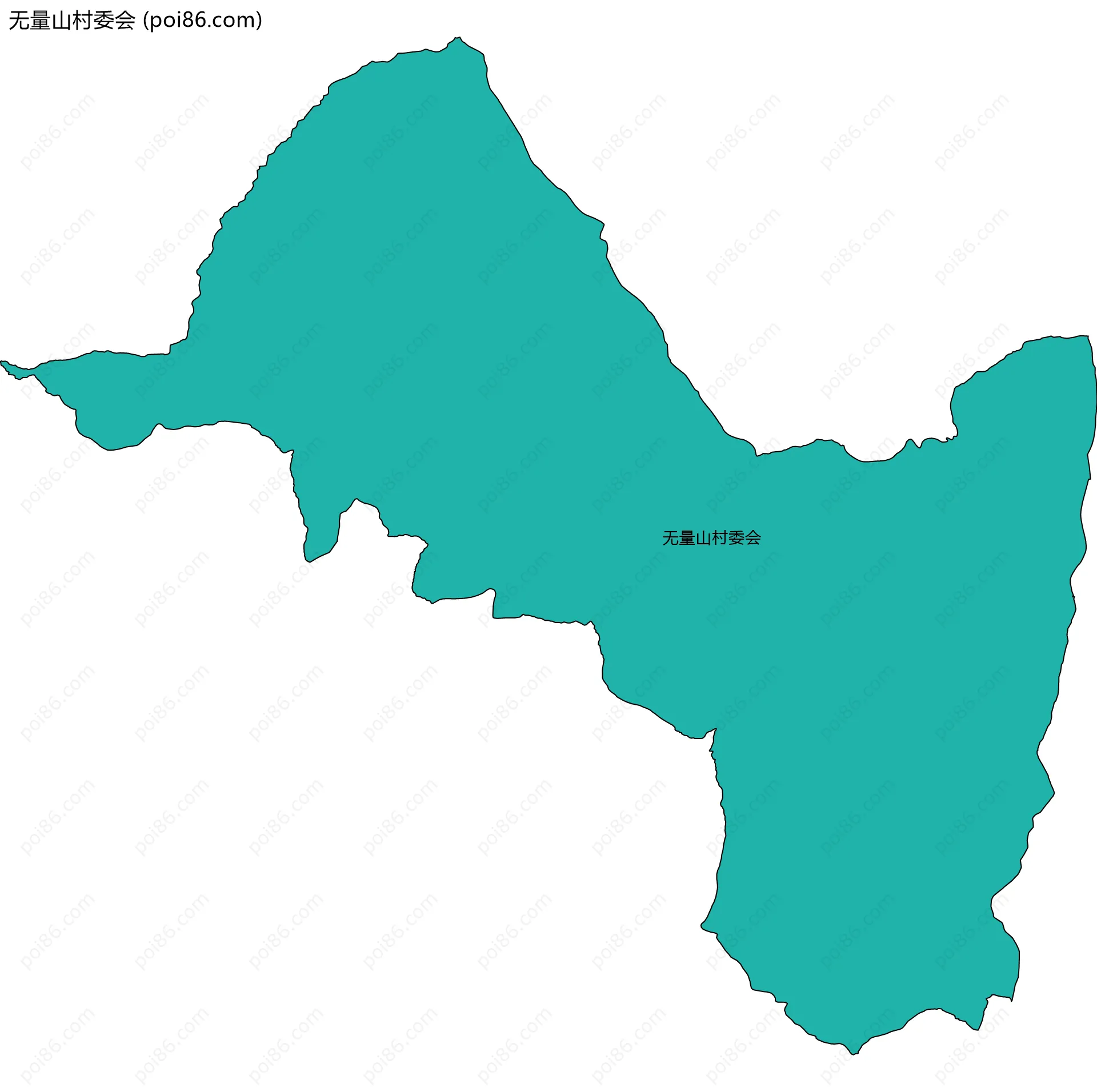 无量山村委会边界地图