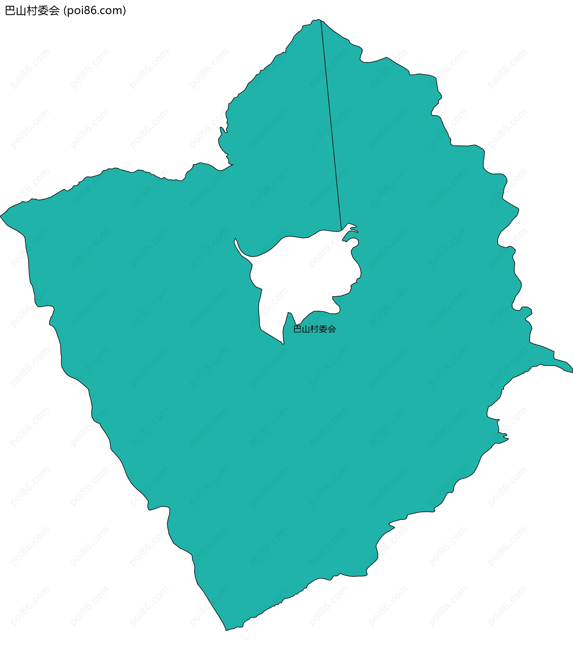 巴山村委会边界地图