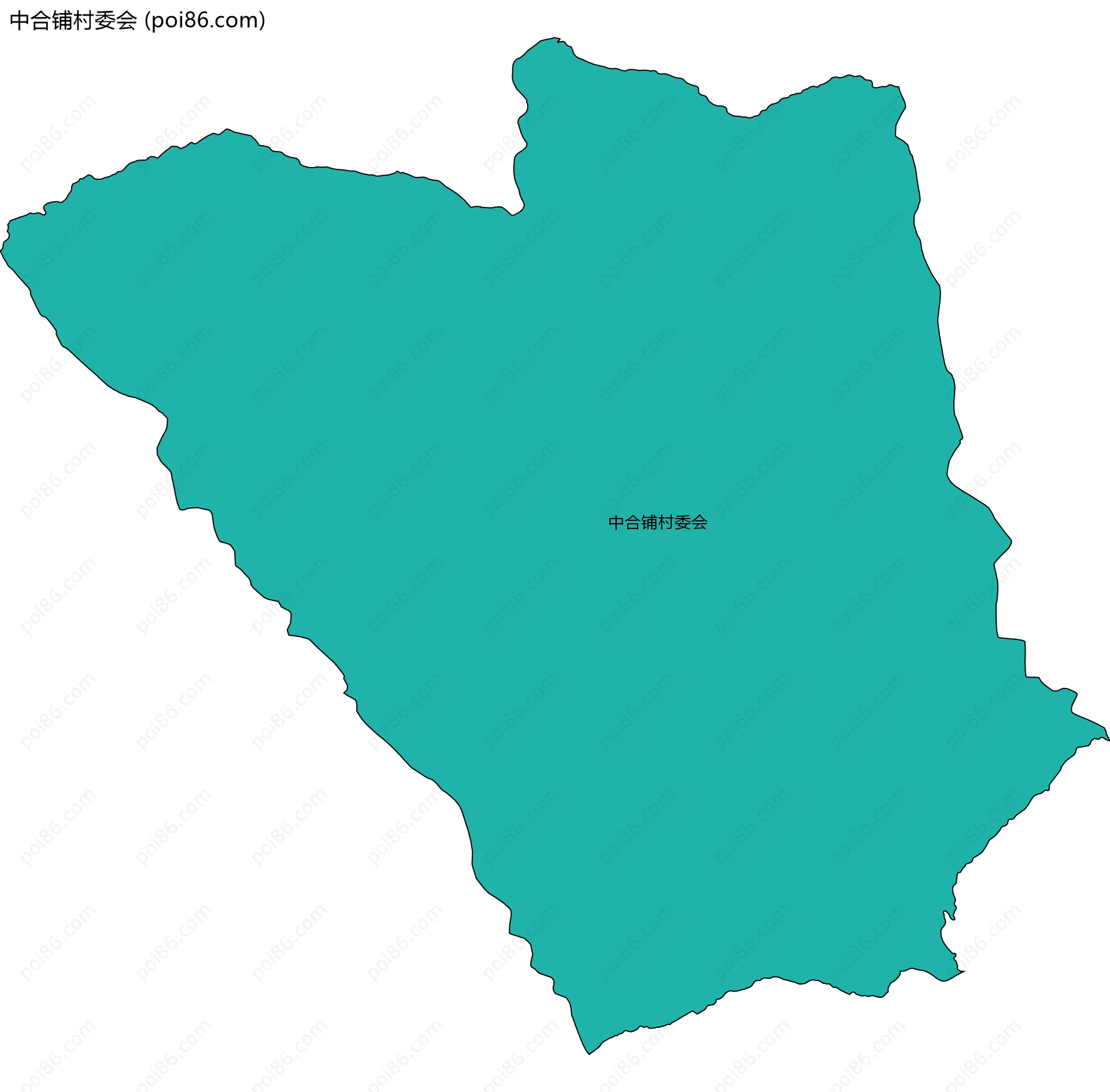 中合铺村委会边界地图