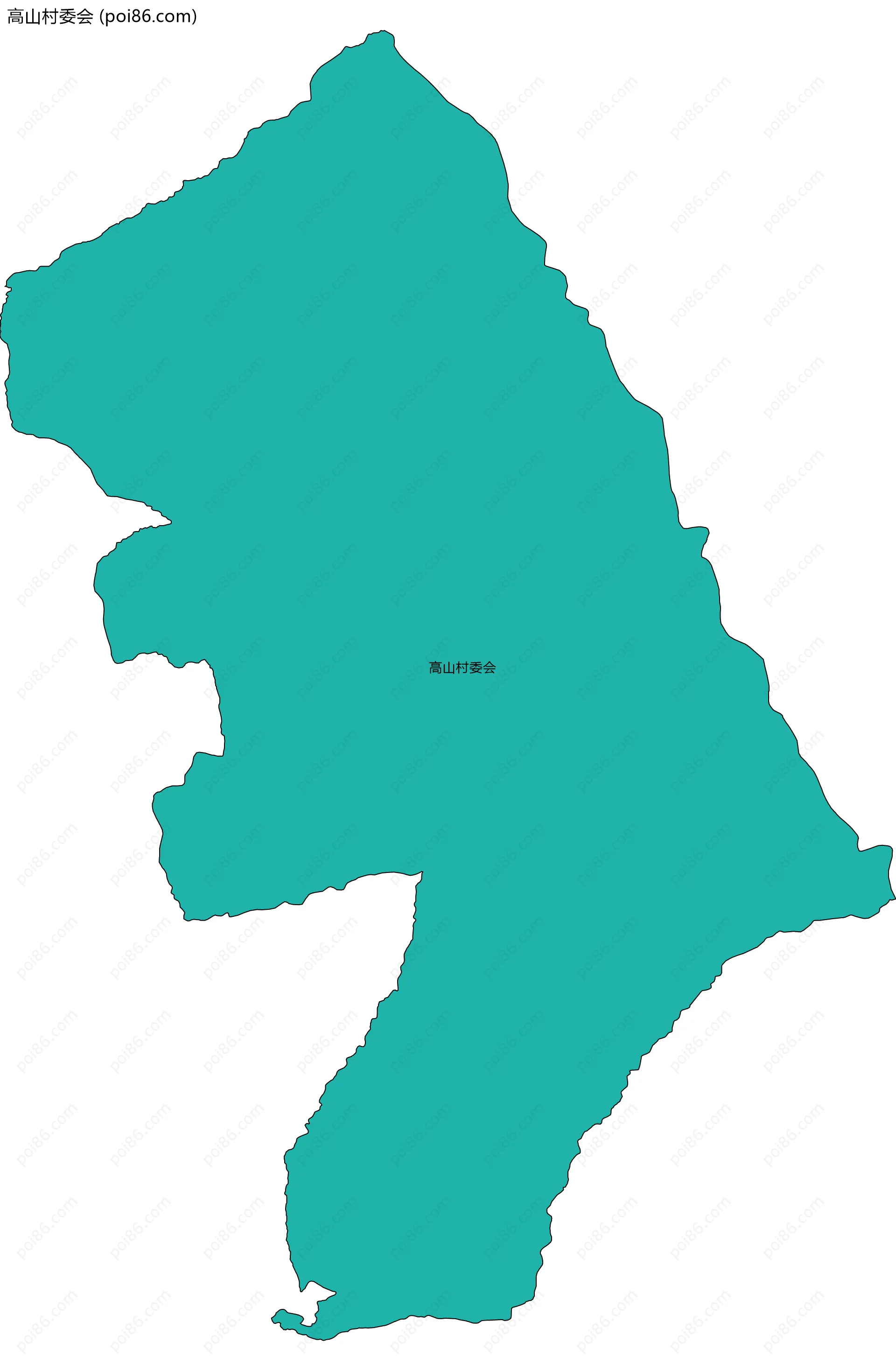 高山村委会边界地图