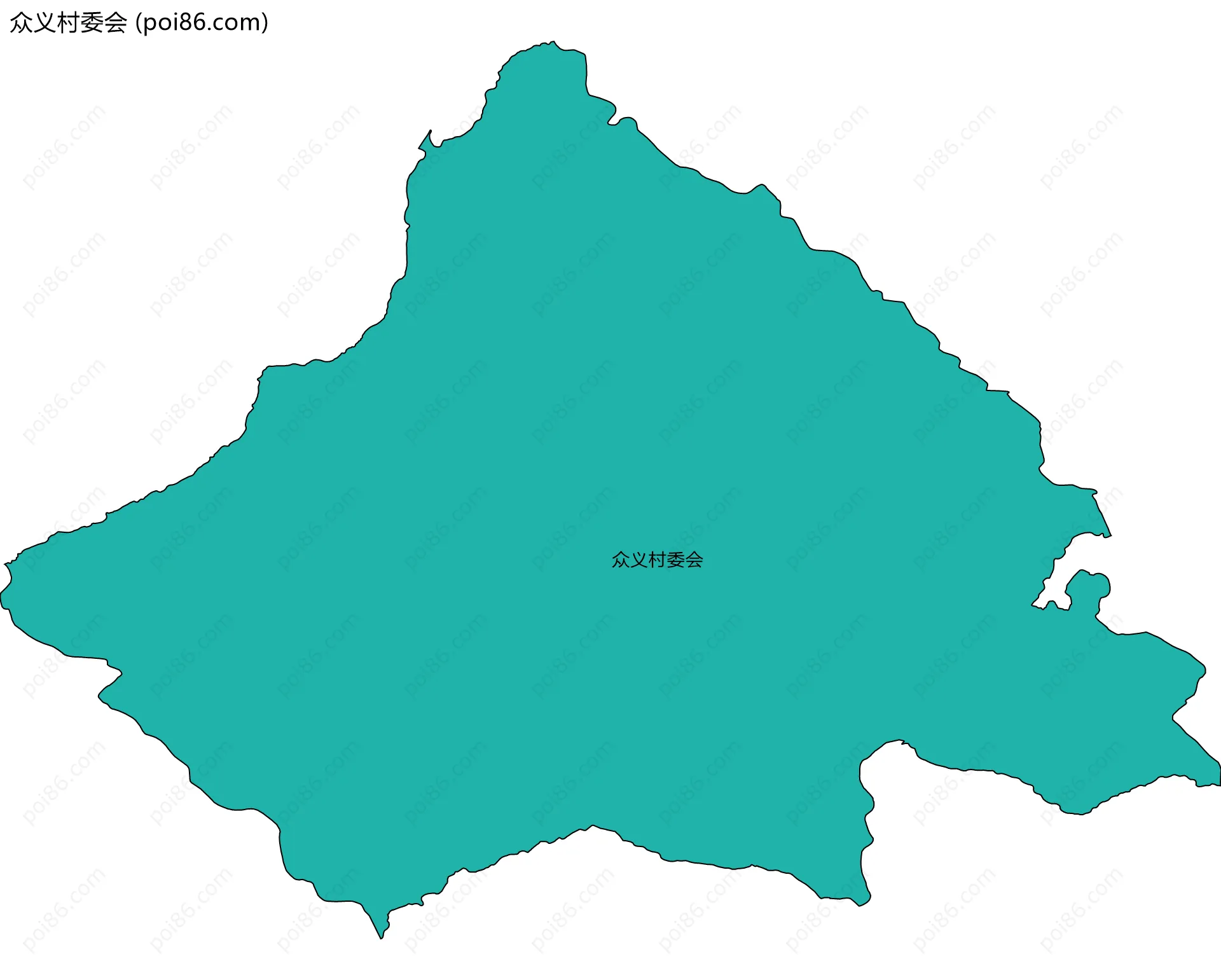 众义村委会边界地图