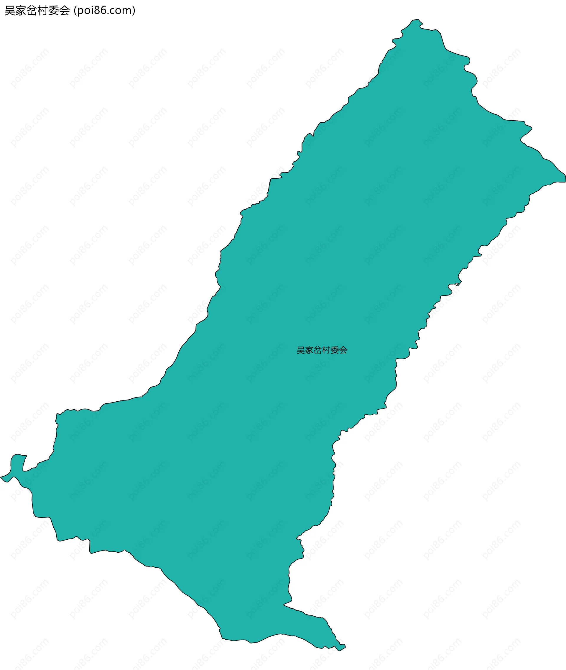 吴家岔村委会边界地图