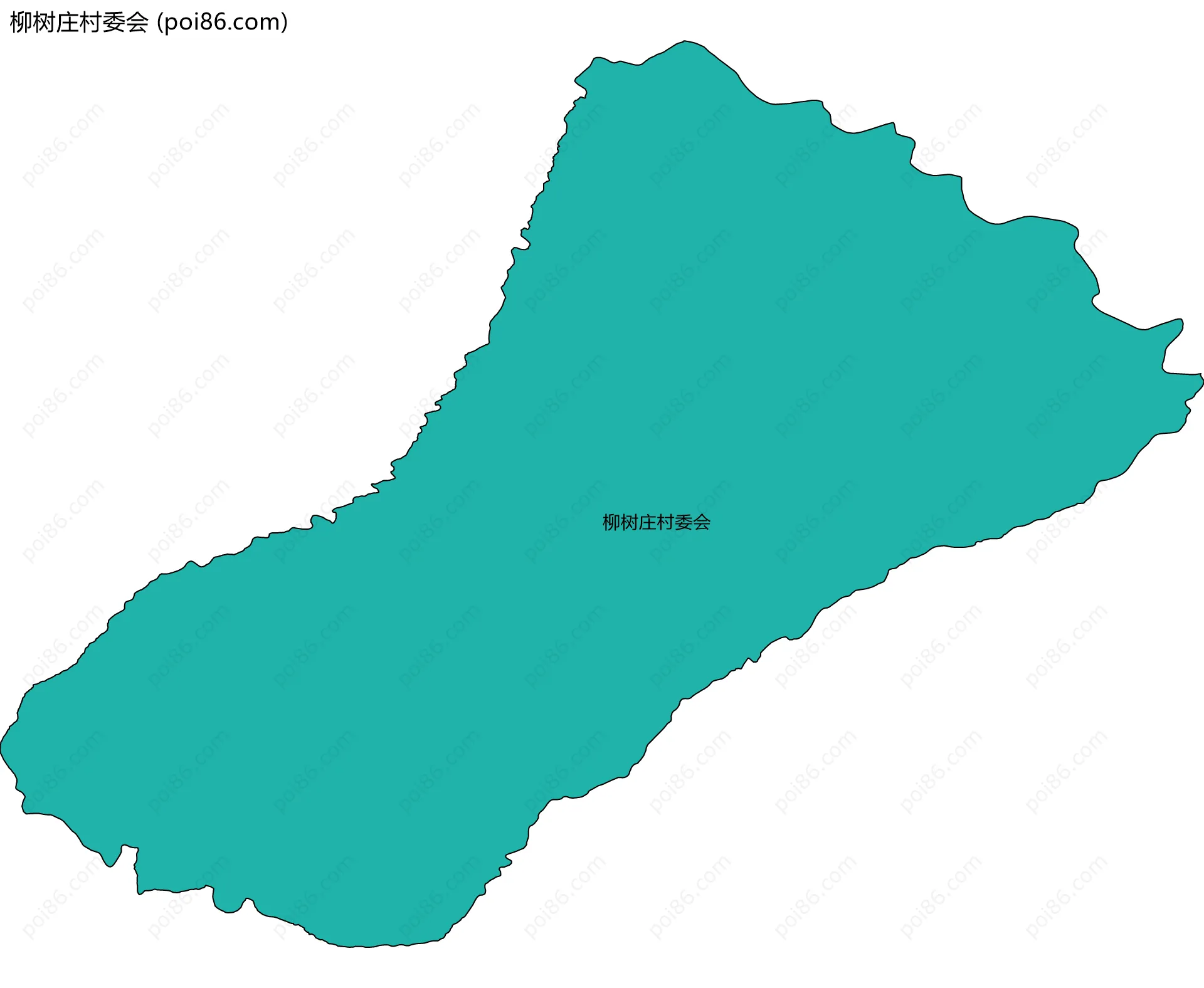 柳树庄村委会边界地图
