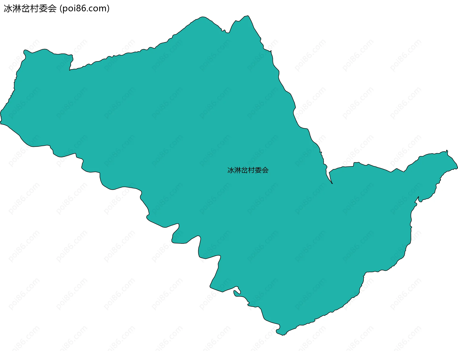 冰淋岔村委会边界地图