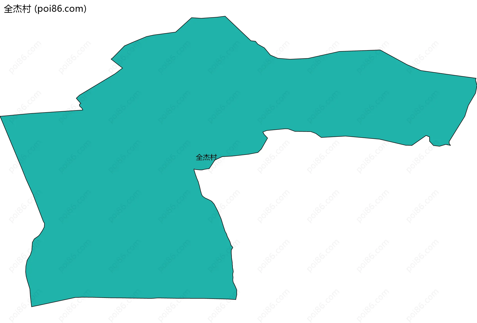 全杰村边界地图