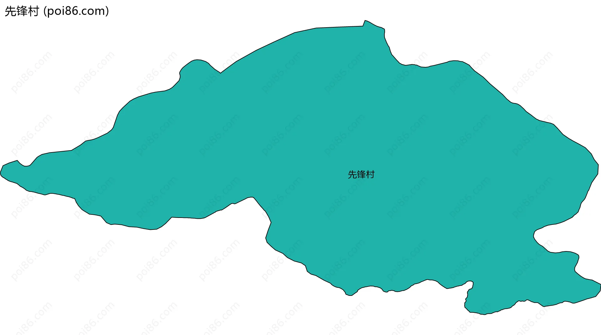 先锋村边界地图