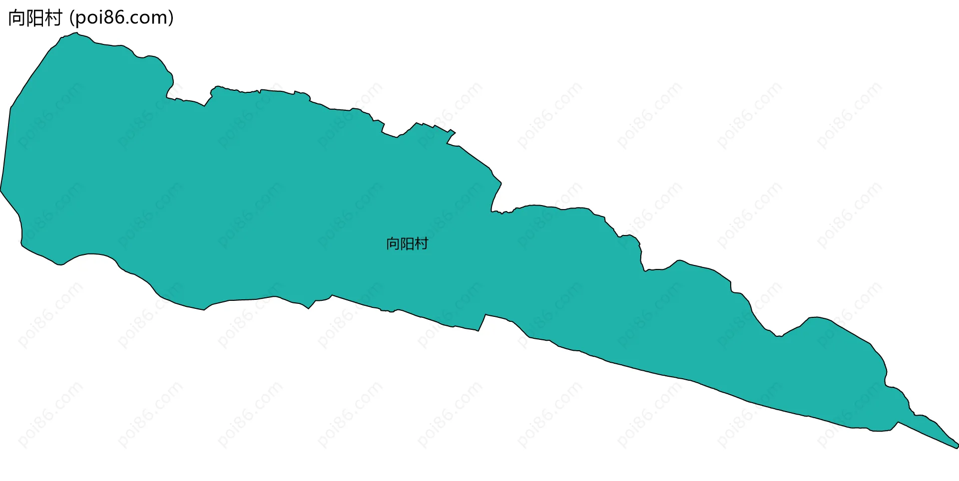 向阳村边界地图
