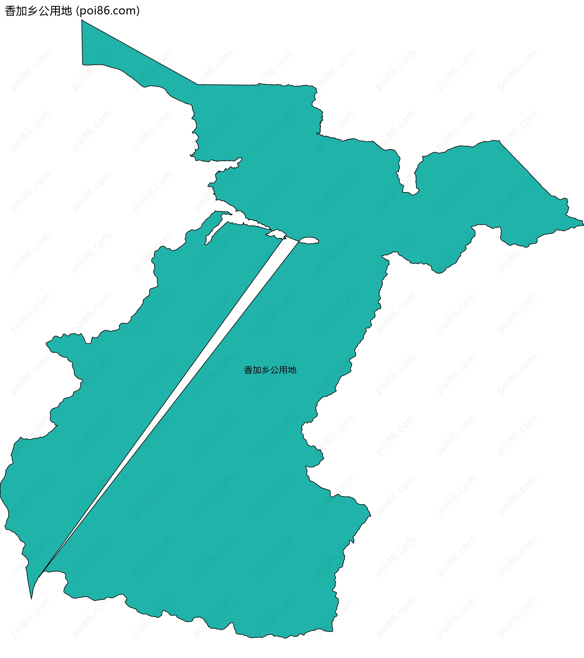 香加乡公用地边界地图