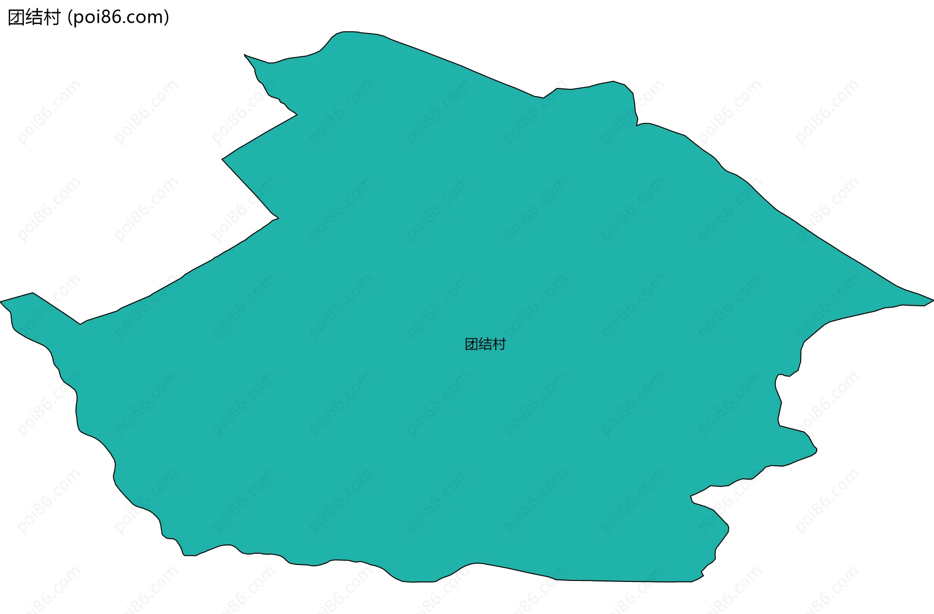 团结村边界地图