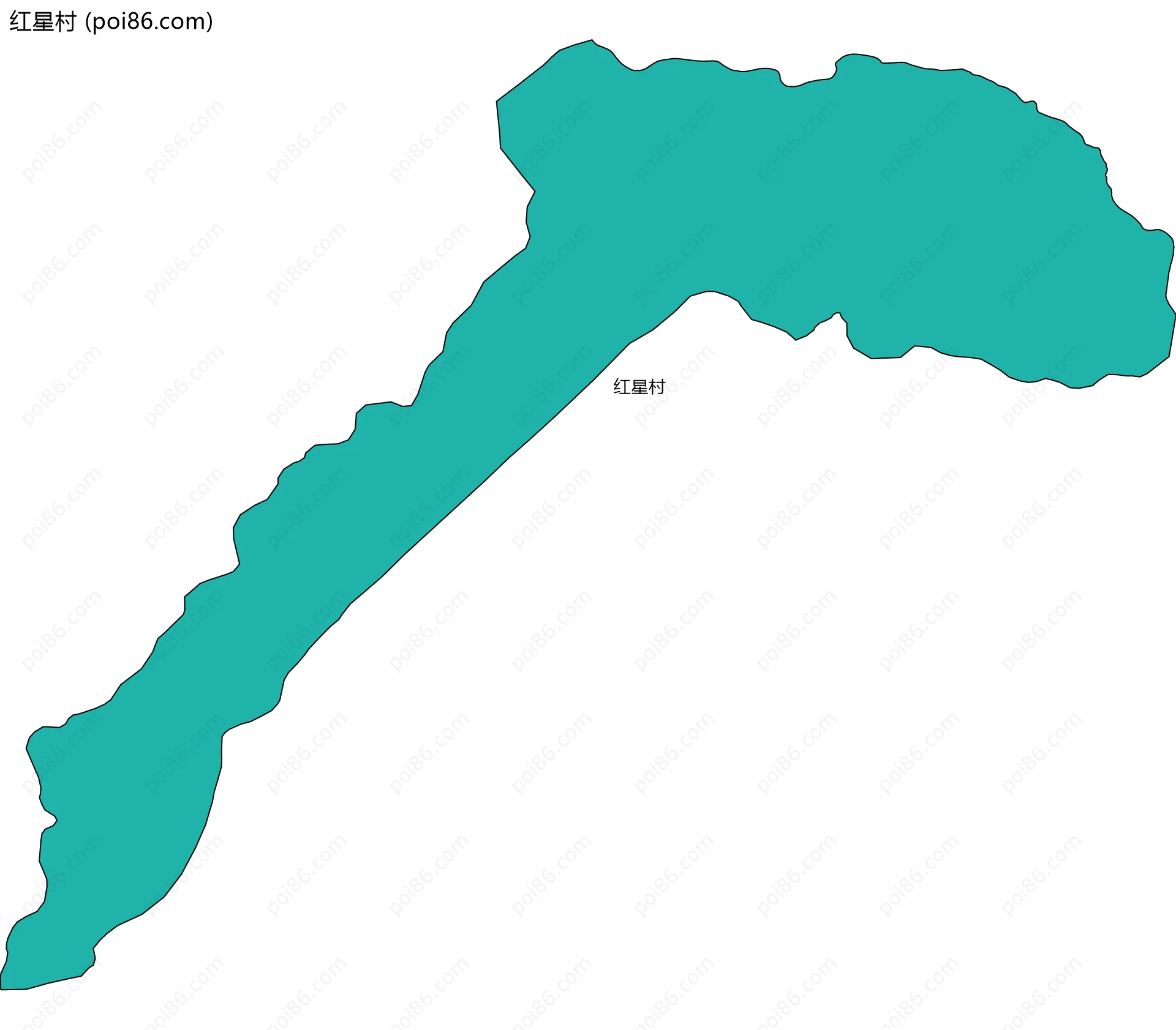 红星村边界地图