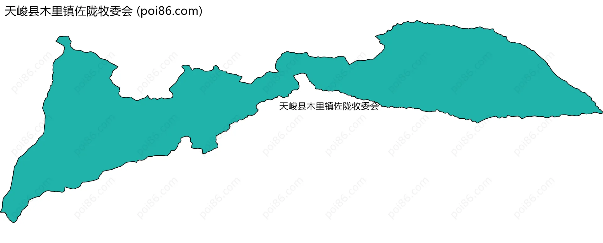 天峻县木里镇佐陇牧委会边界地图