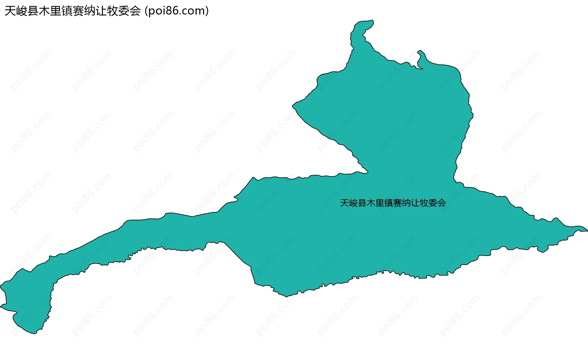 天峻县木里镇赛纳让牧委会边界地图