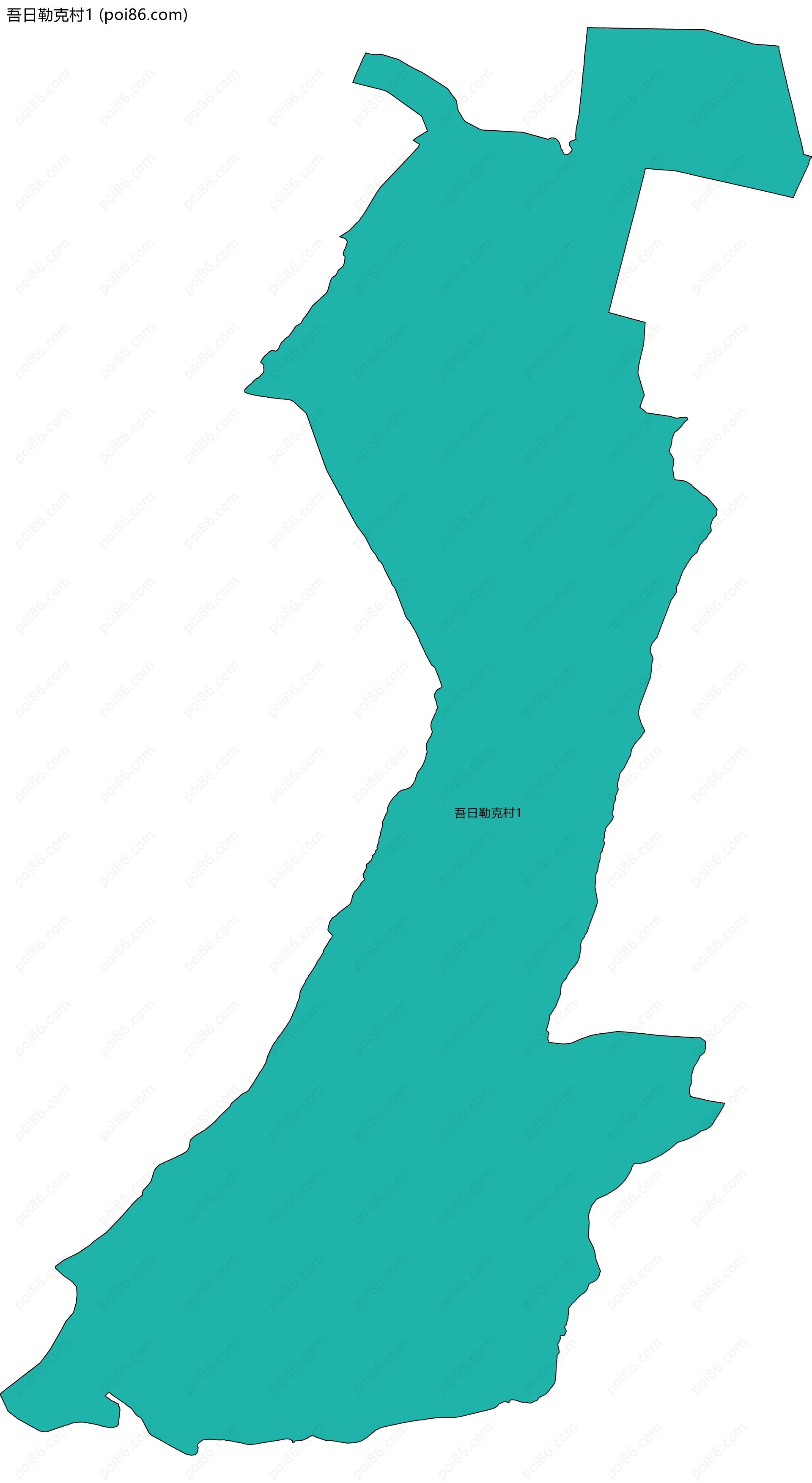 吾日勒克村1边界地图