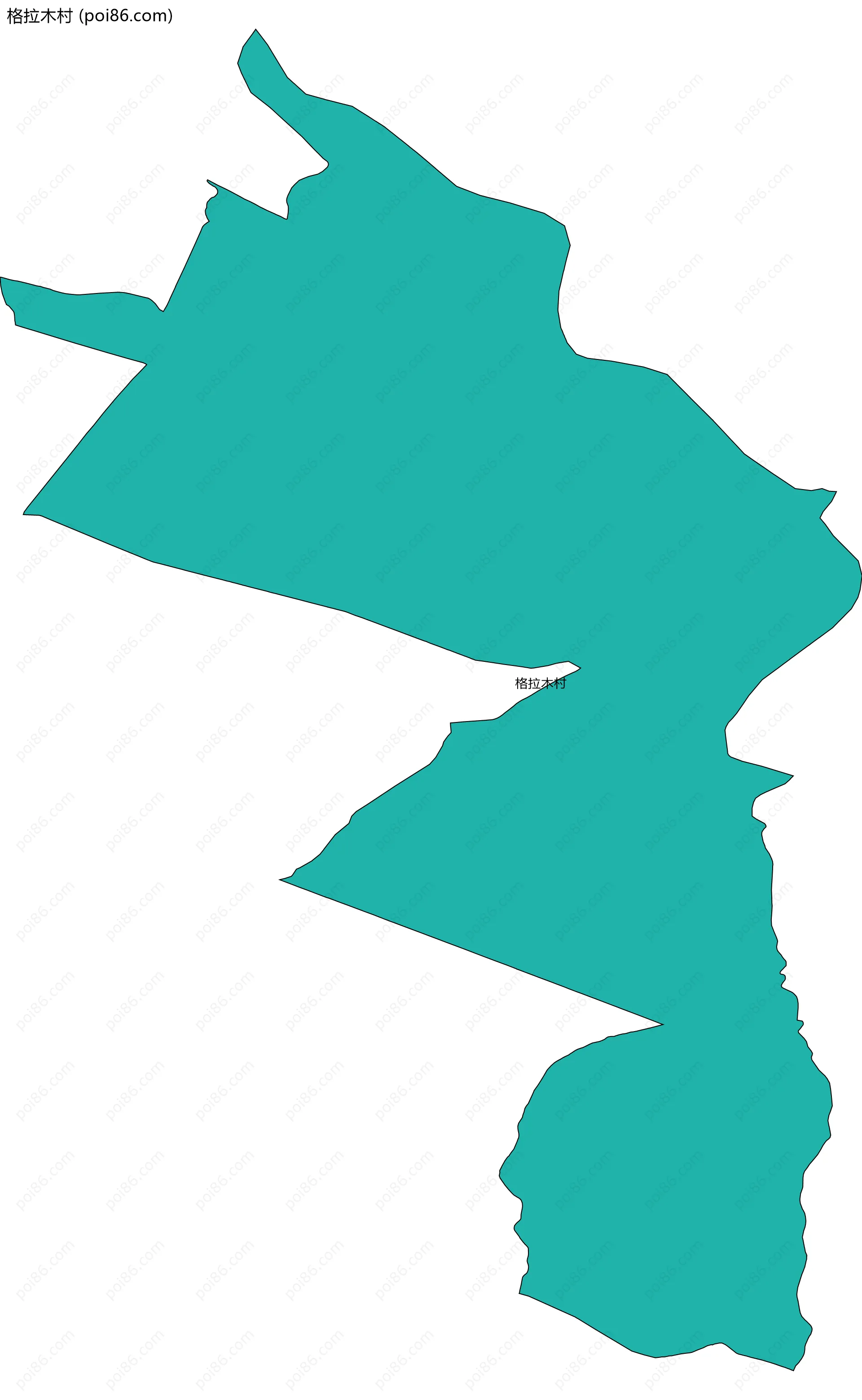 格拉木村边界地图