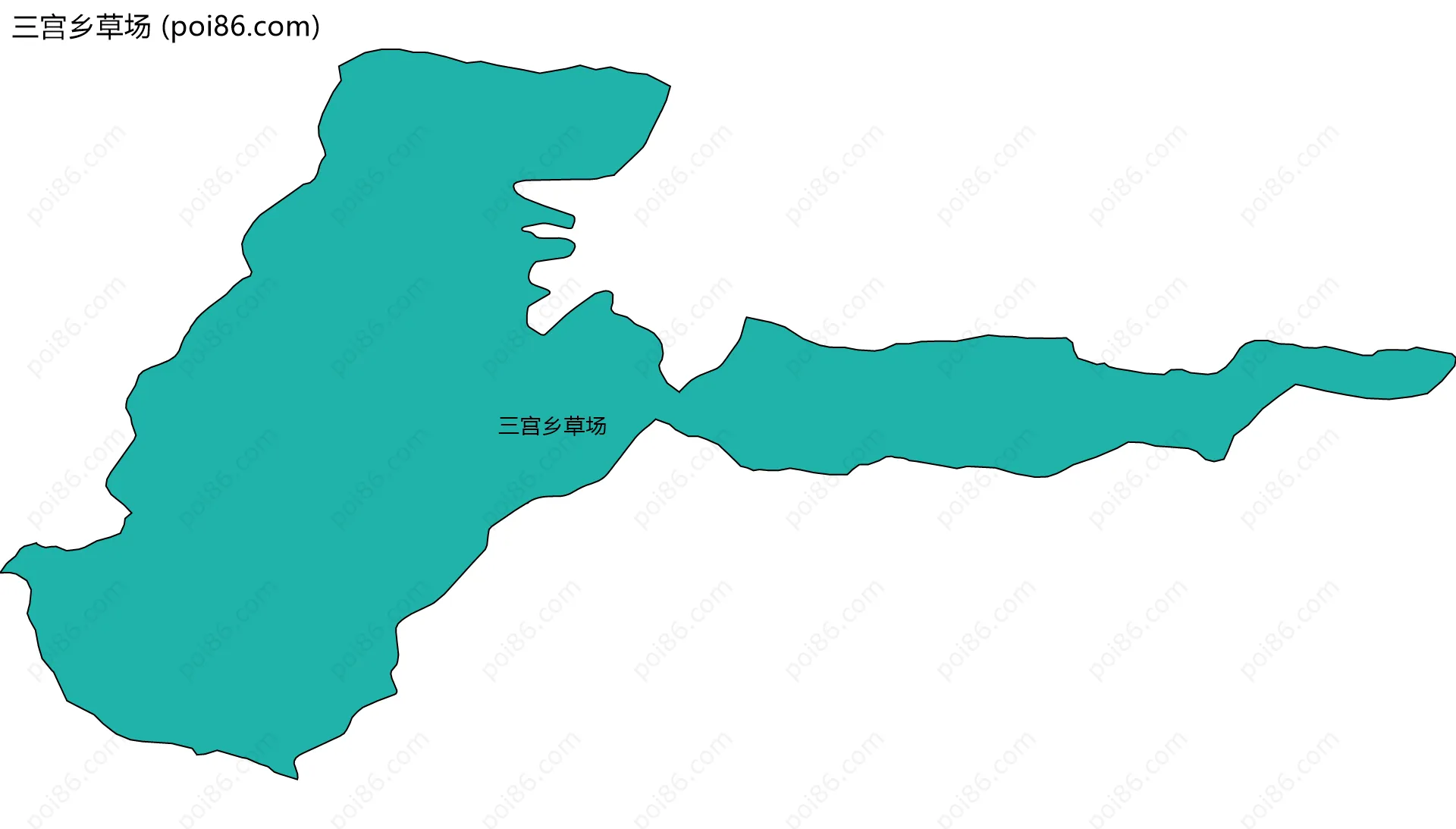三宫乡草场边界地图