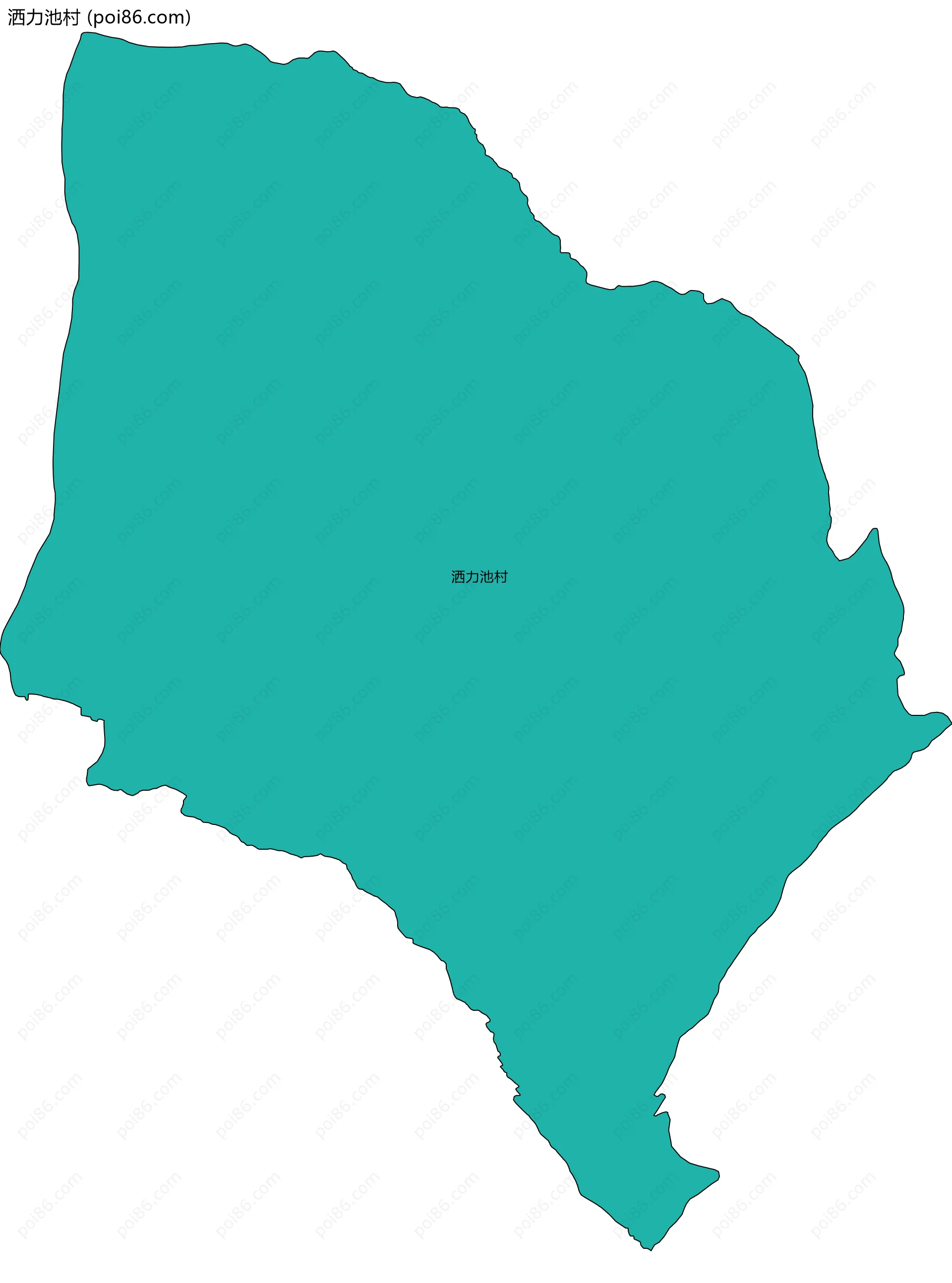 洒力池村边界地图
