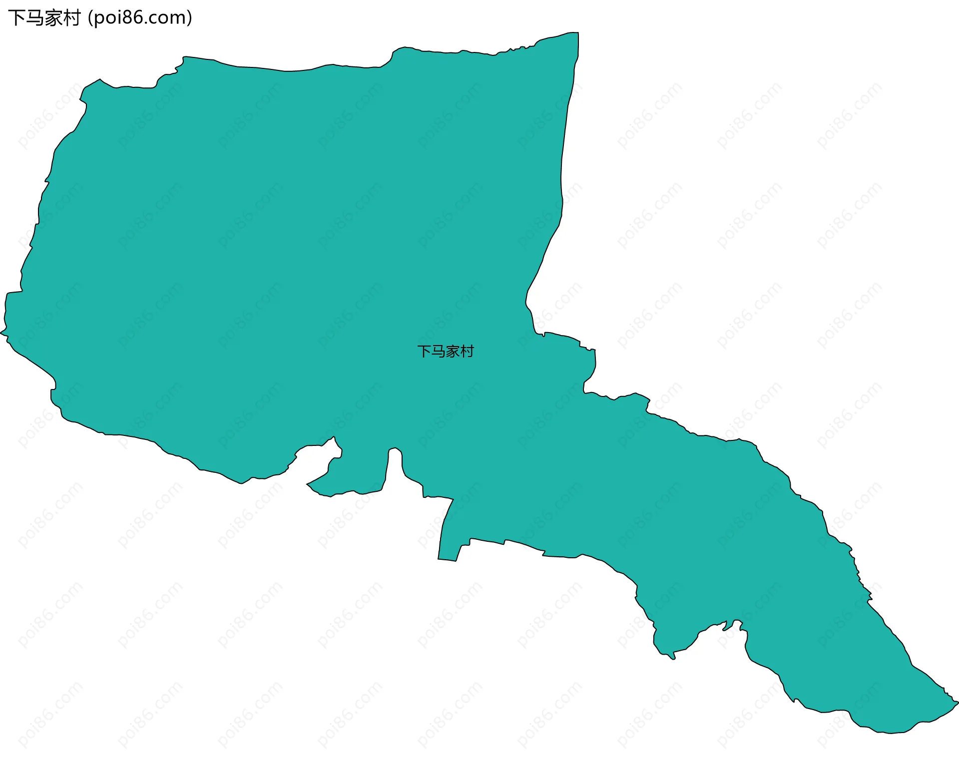 下马家村边界地图