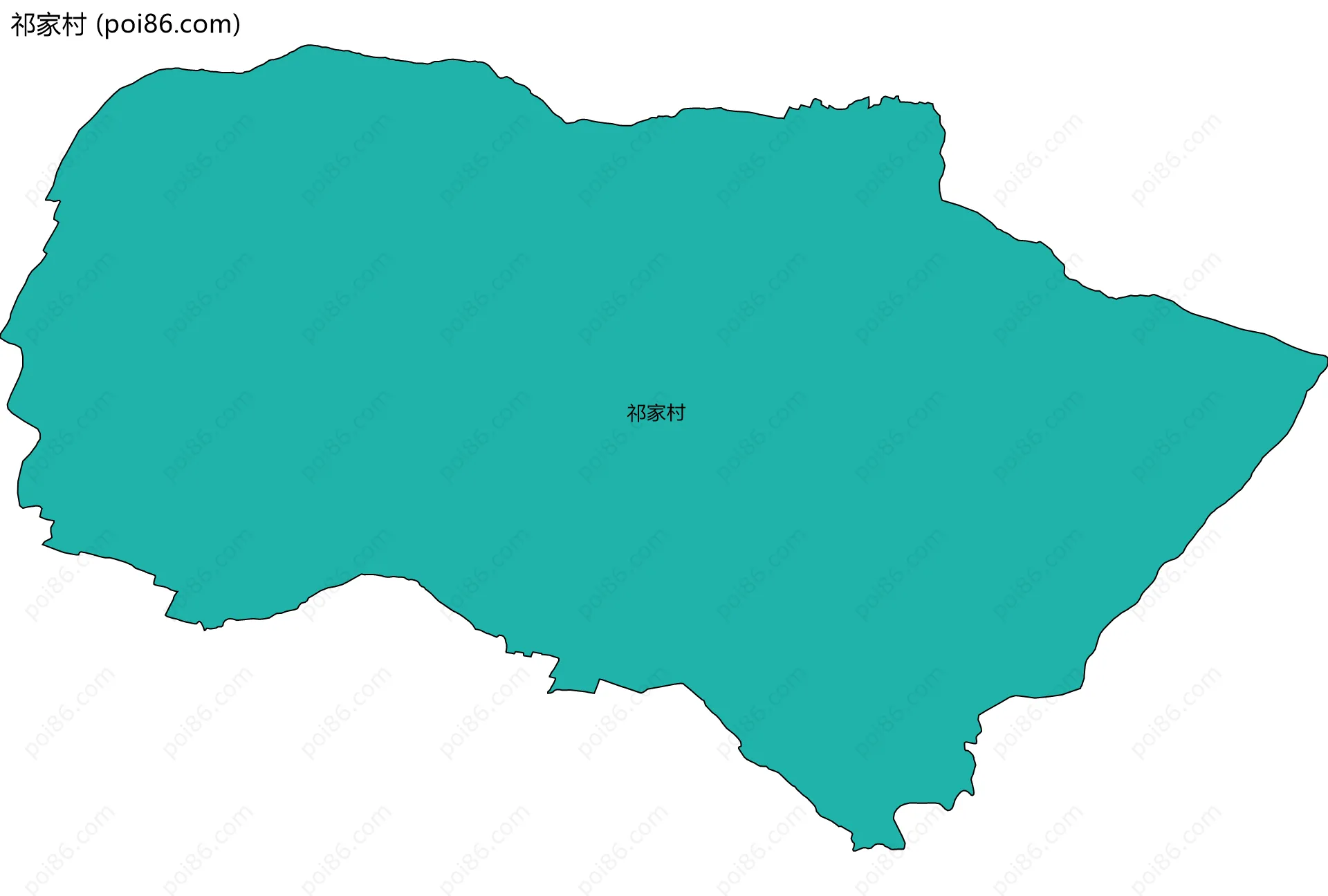 祁家村边界地图