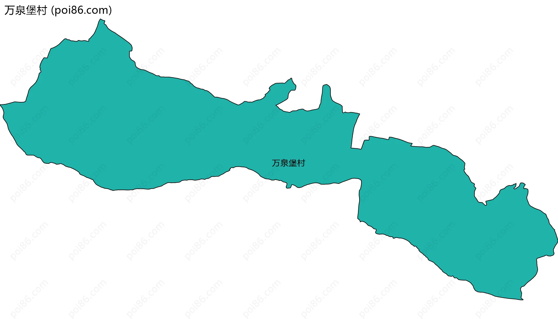 万泉堡村边界地图