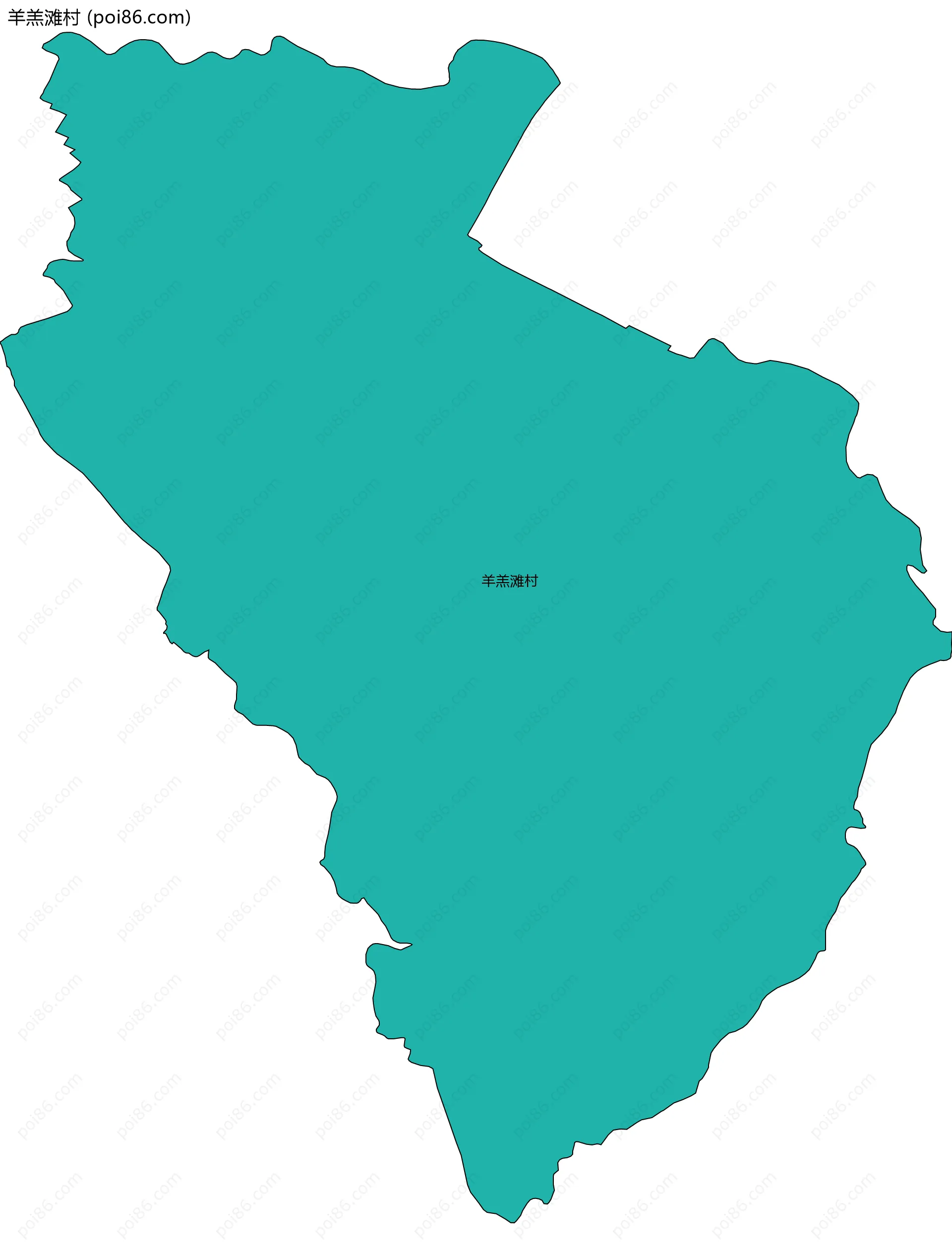 羊羔滩村边界地图