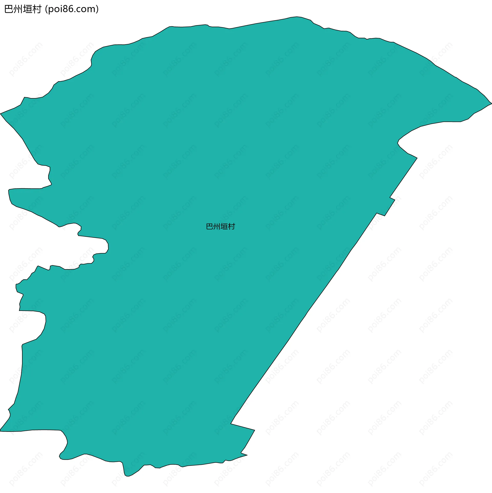 巴州垣村边界地图