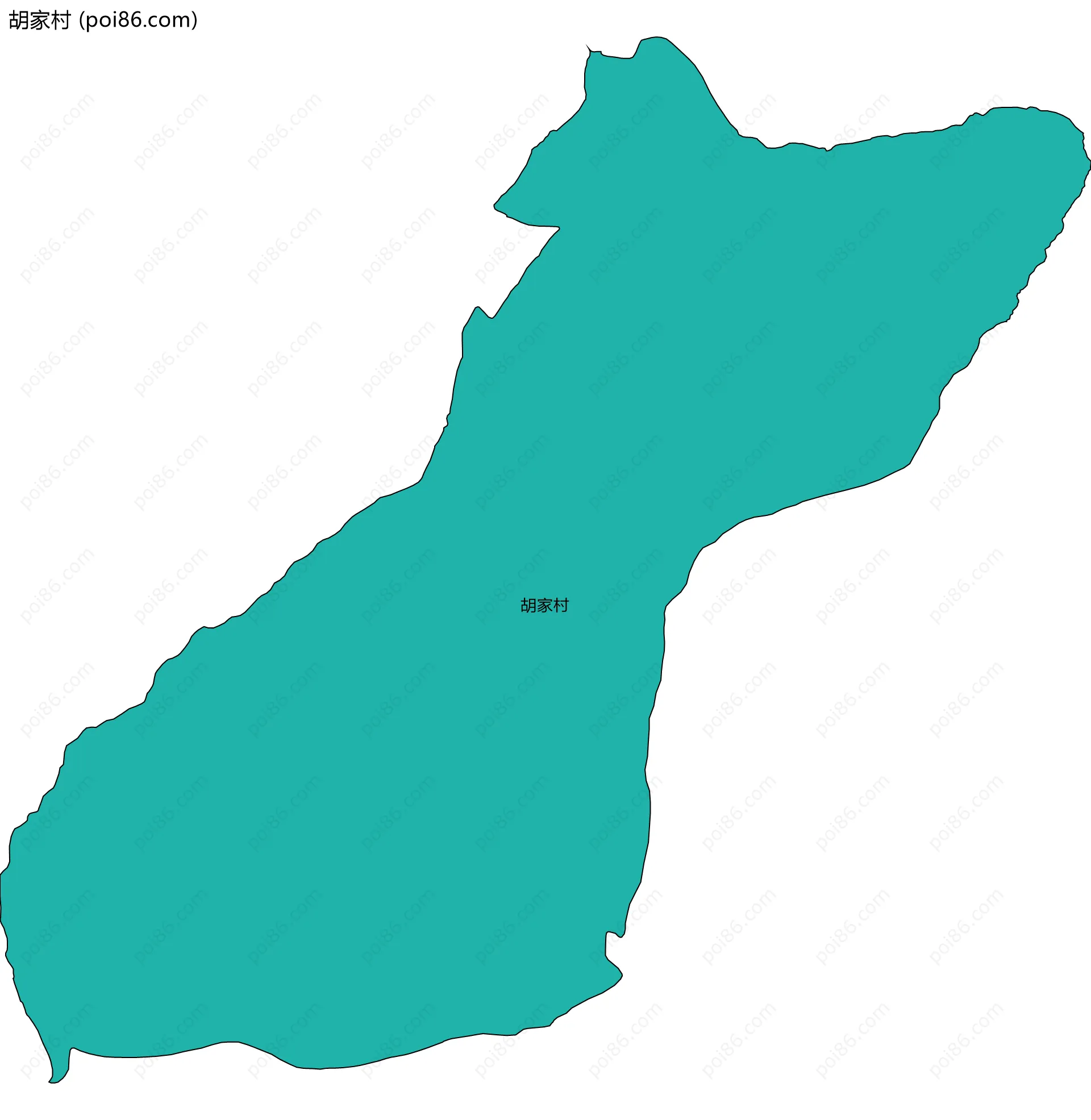 胡家村边界地图