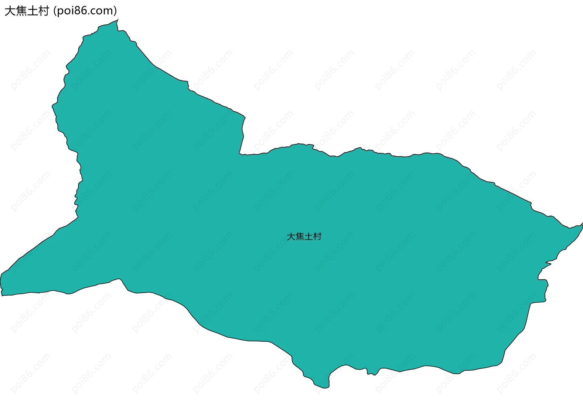大焦土村边界地图