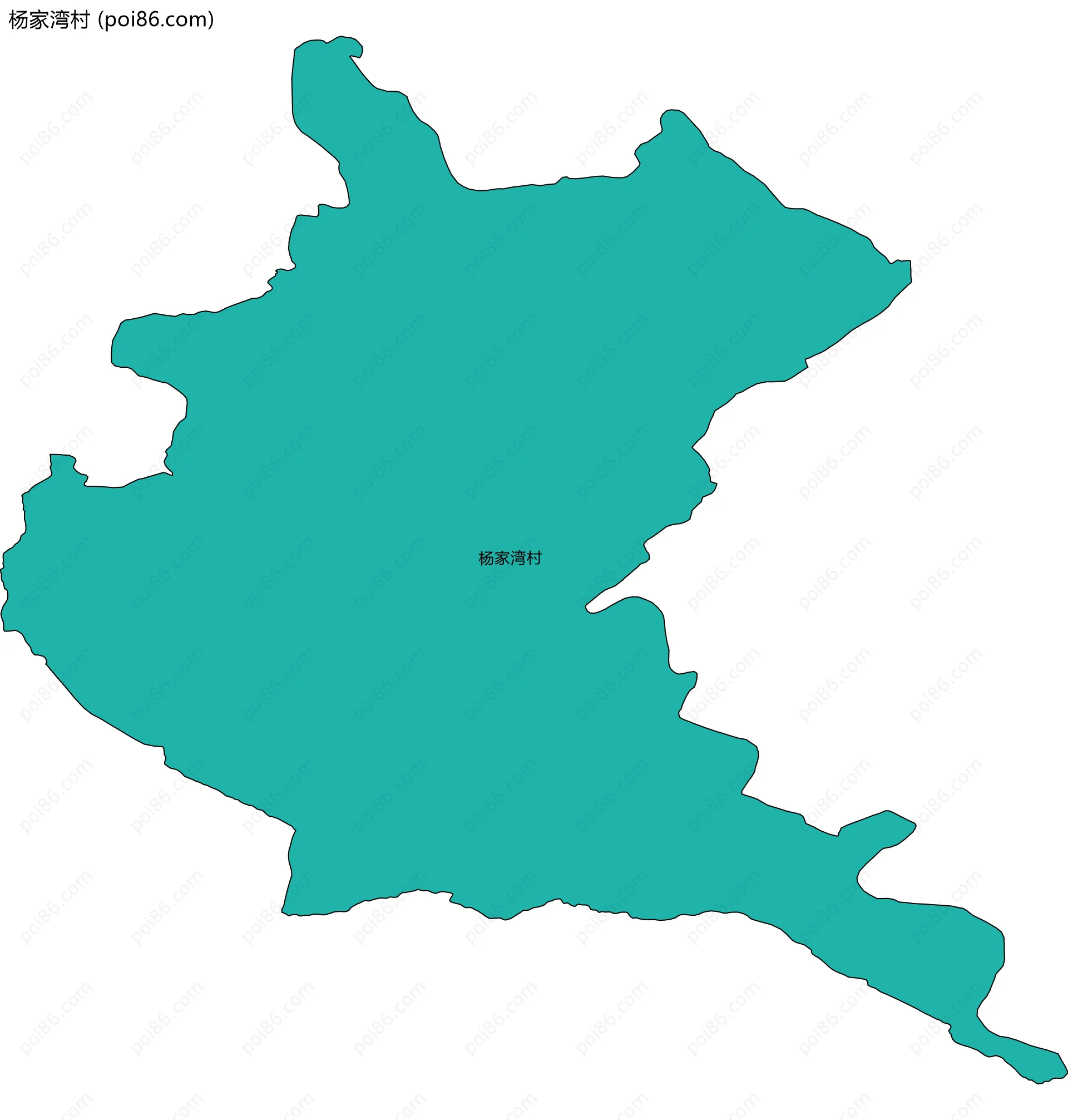 杨家湾村边界地图