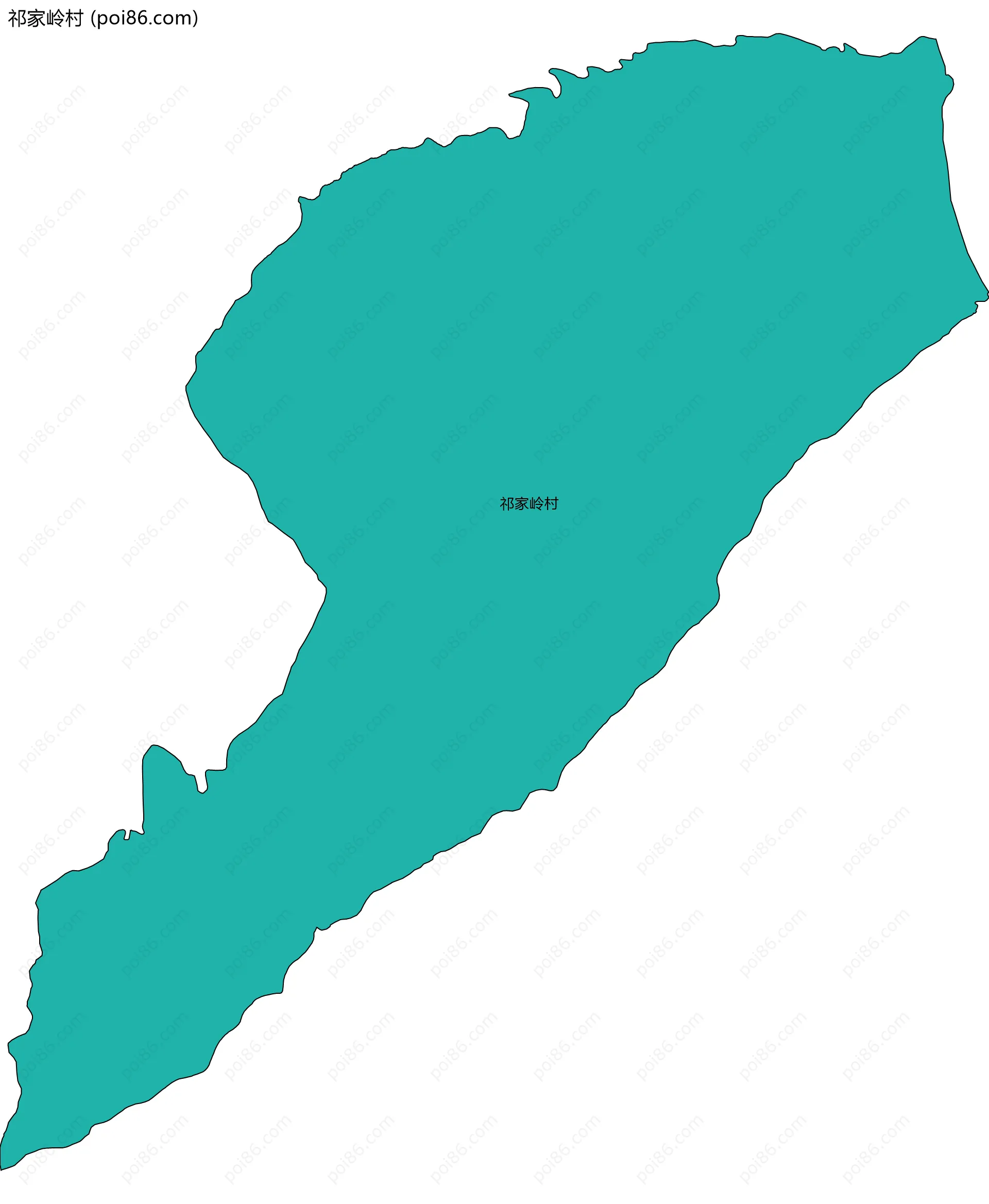 祁家岭村边界地图