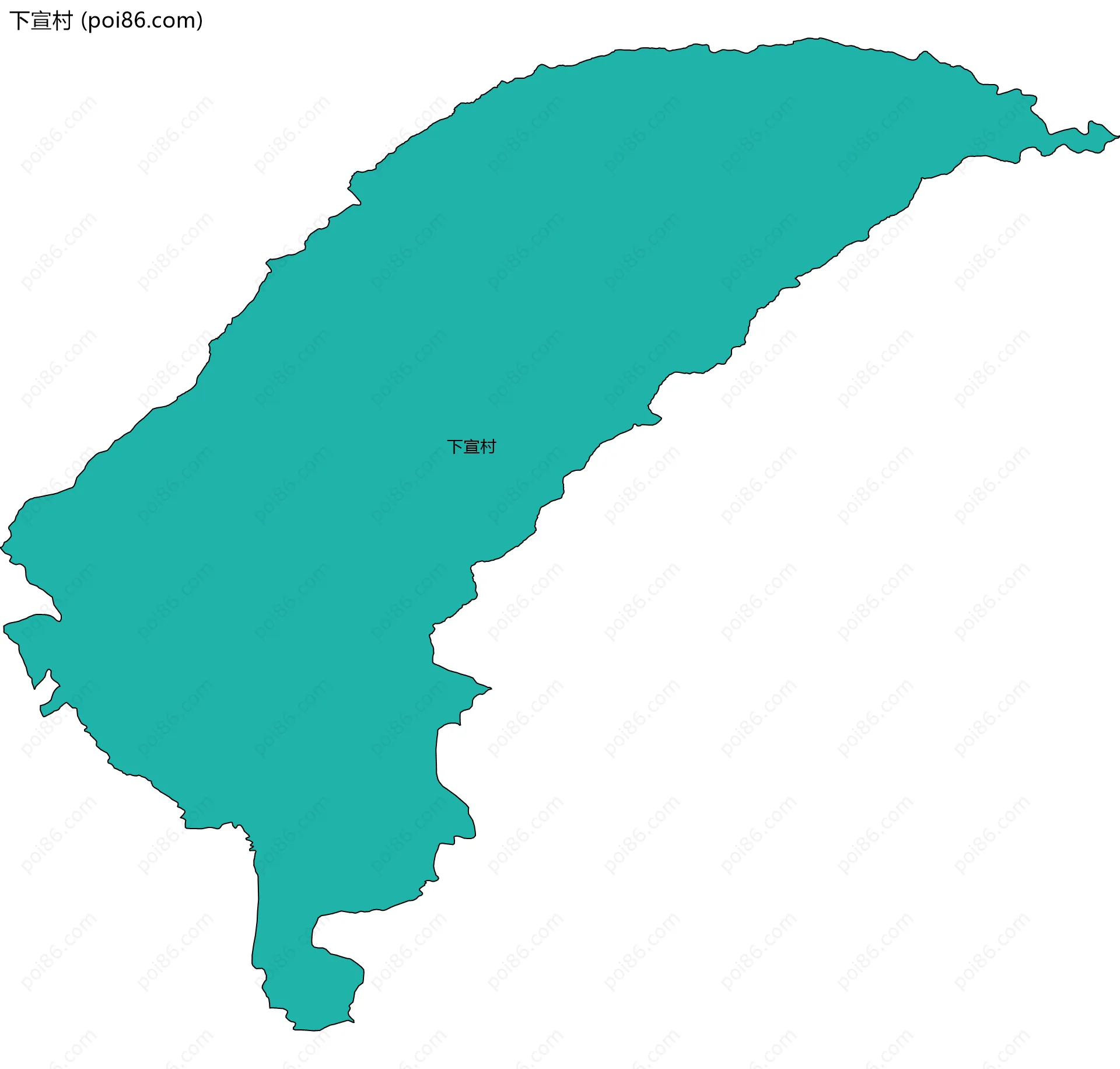 下宣村边界地图