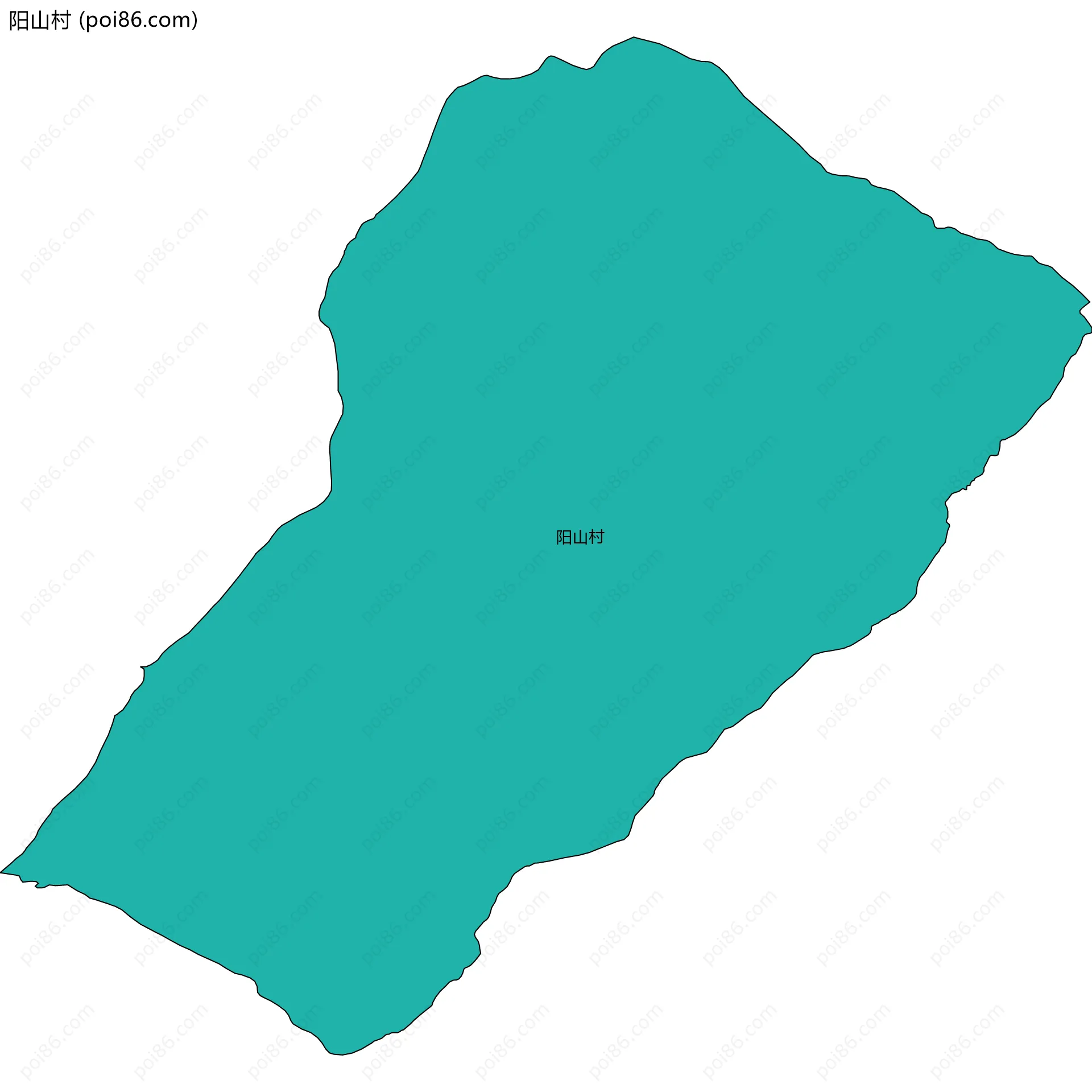 阳山村边界地图