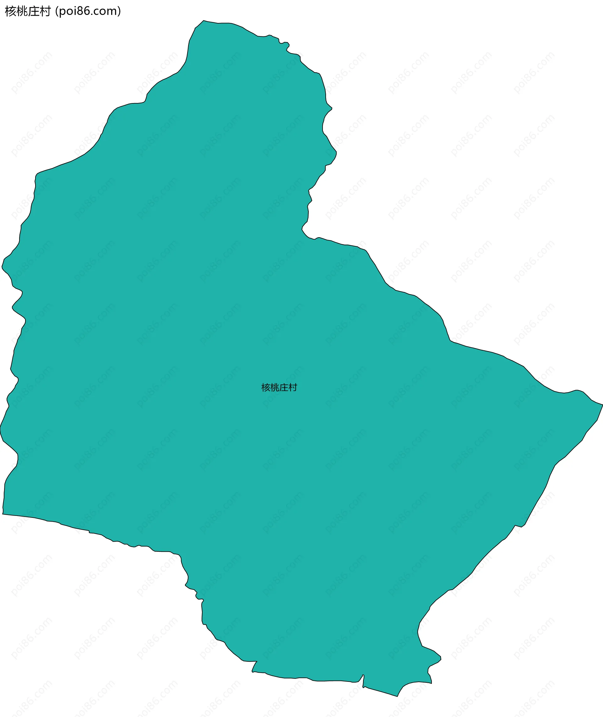 核桃庄村边界地图