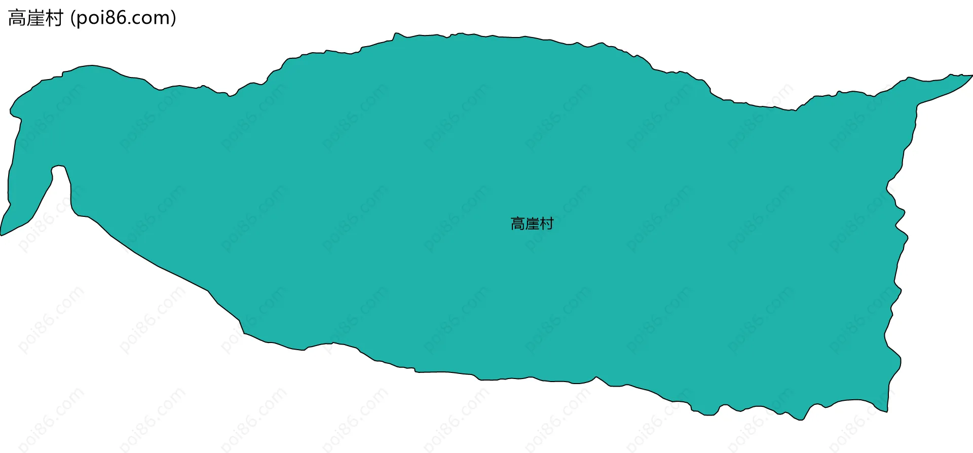 高崖村边界地图