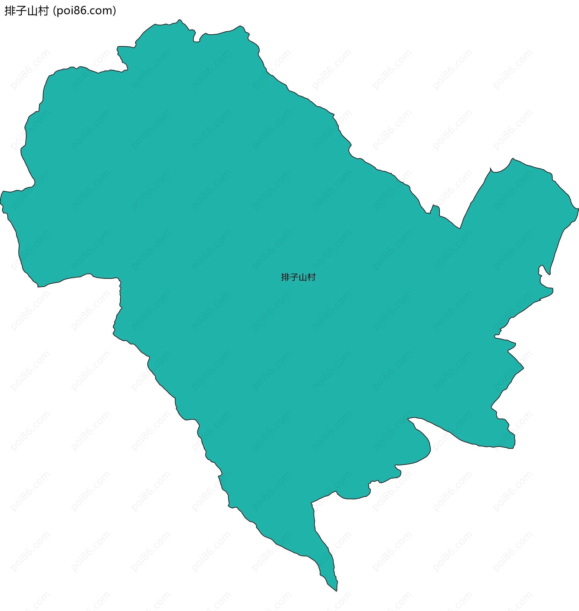 排子山村边界地图