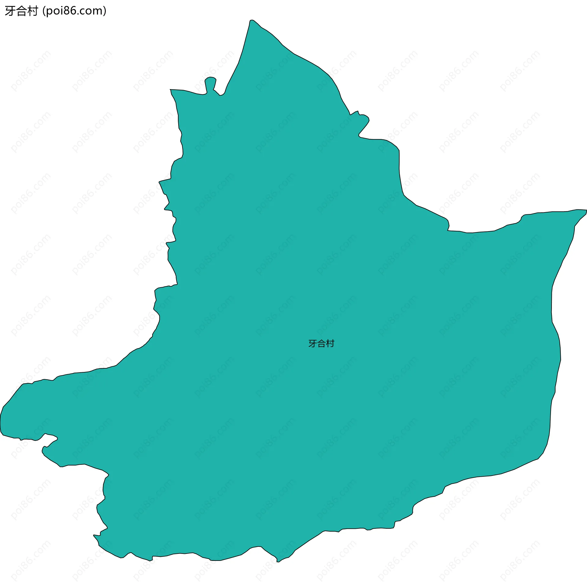 牙合村边界地图