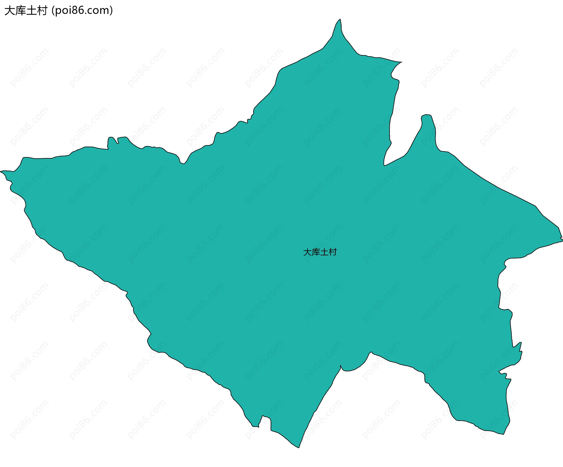 大库土村边界地图