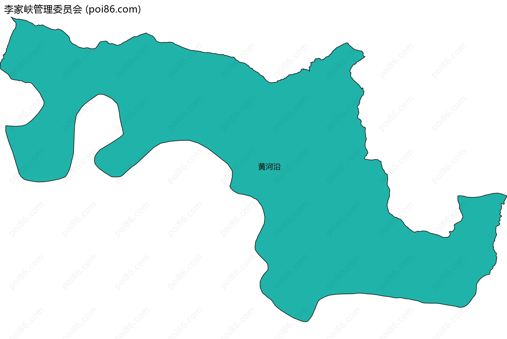 李家峡管理委员会边界地图(五级行政区划)