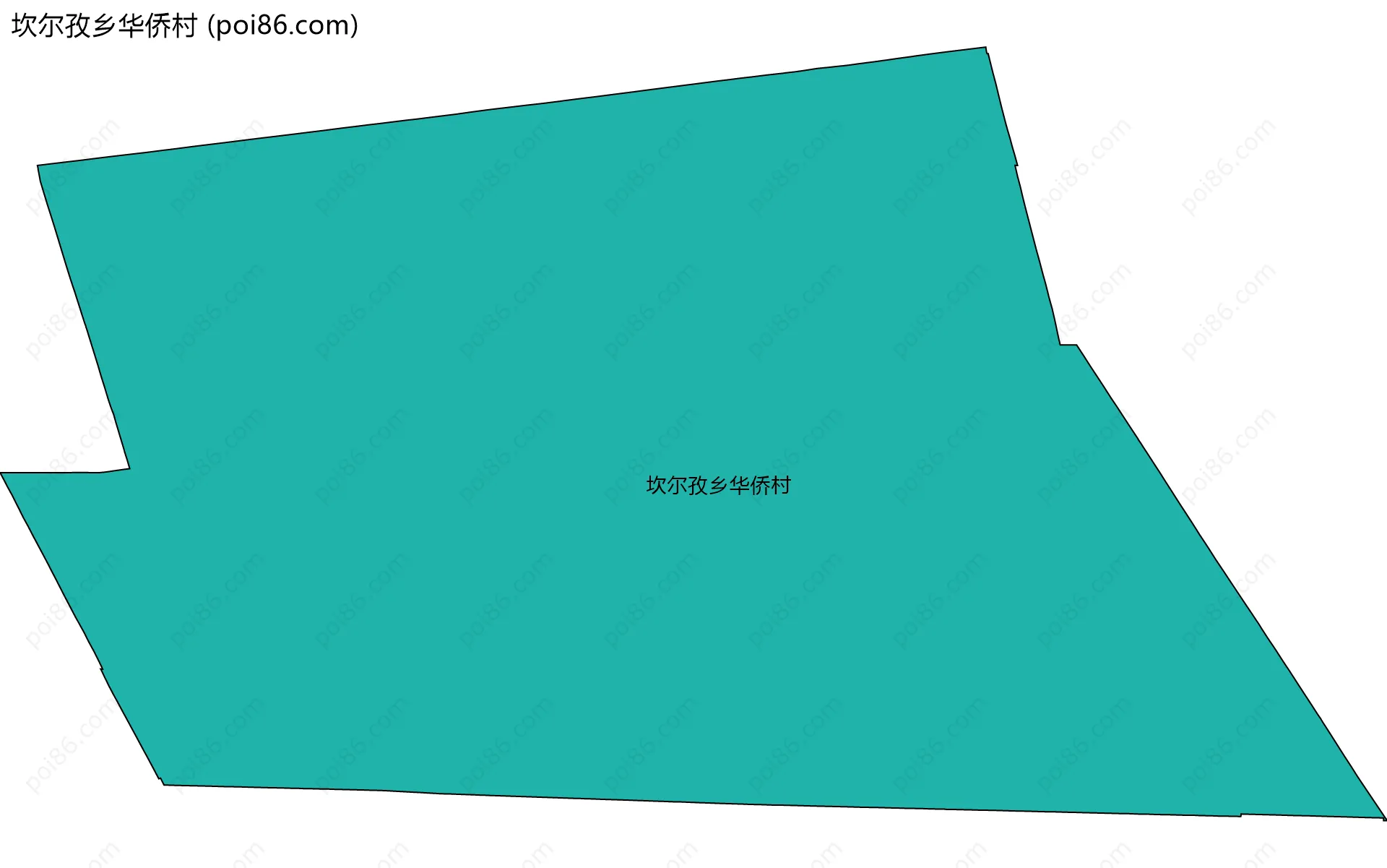 坎尔孜乡华侨村边界地图