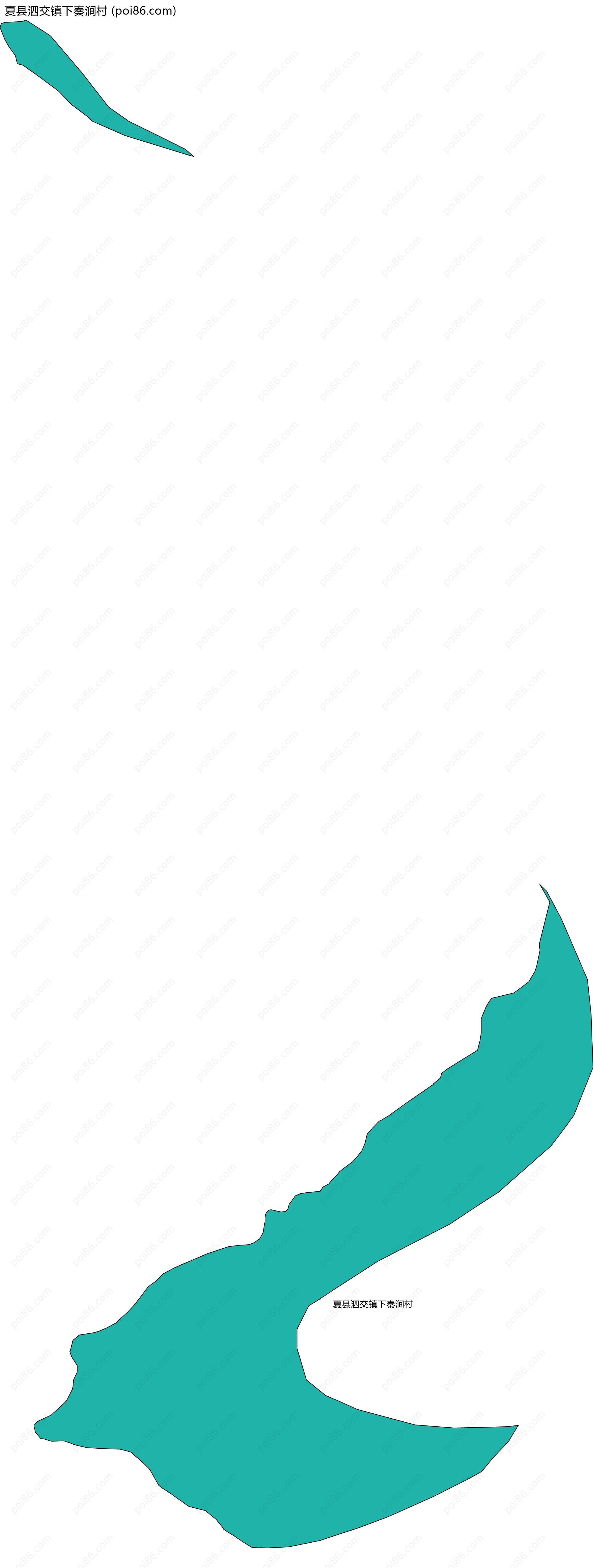 夏县泗交镇下秦涧村边界地图