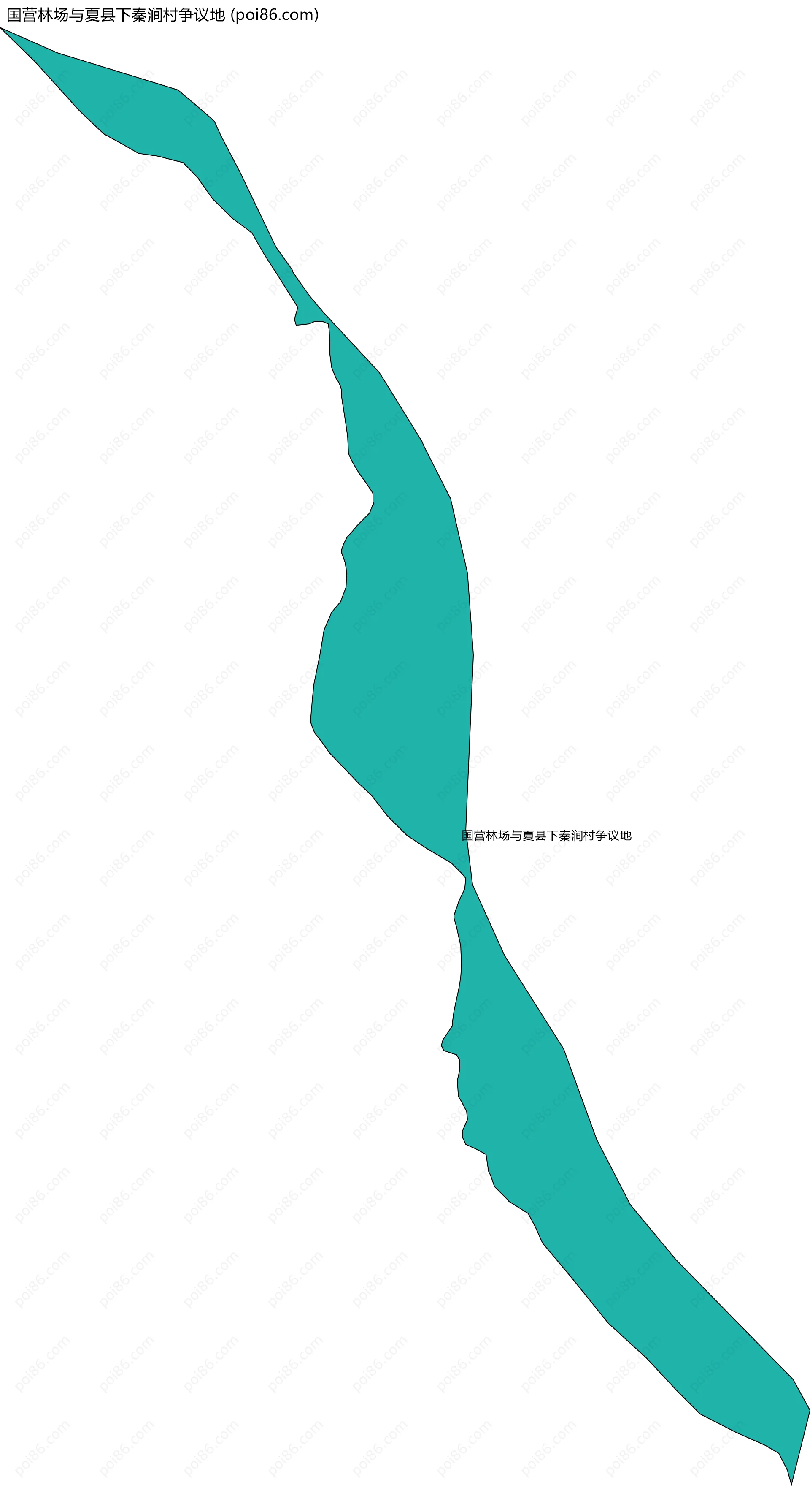 国营林场与夏县下秦涧村争议地边界地图