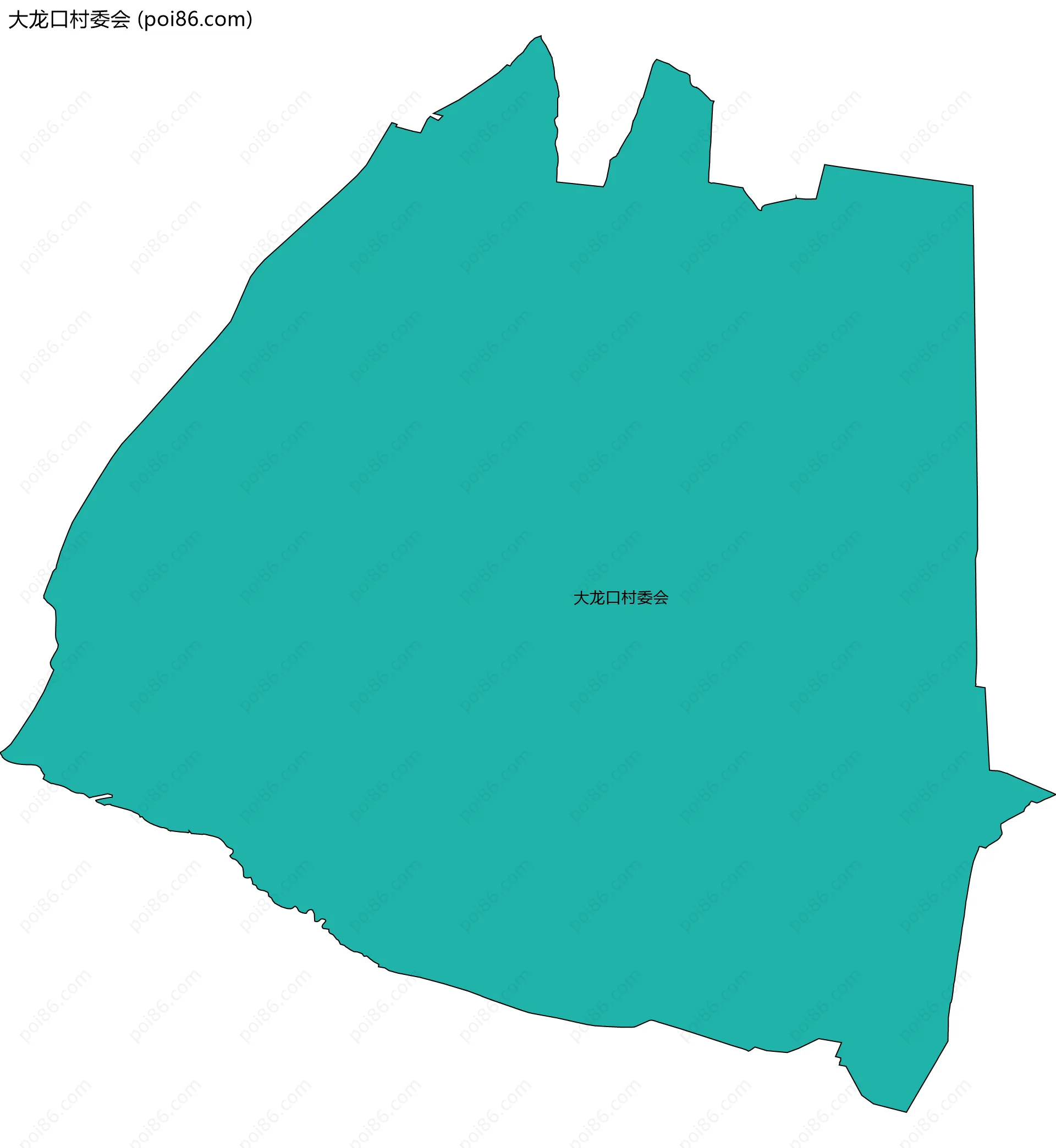 大龙口村委会边界地图