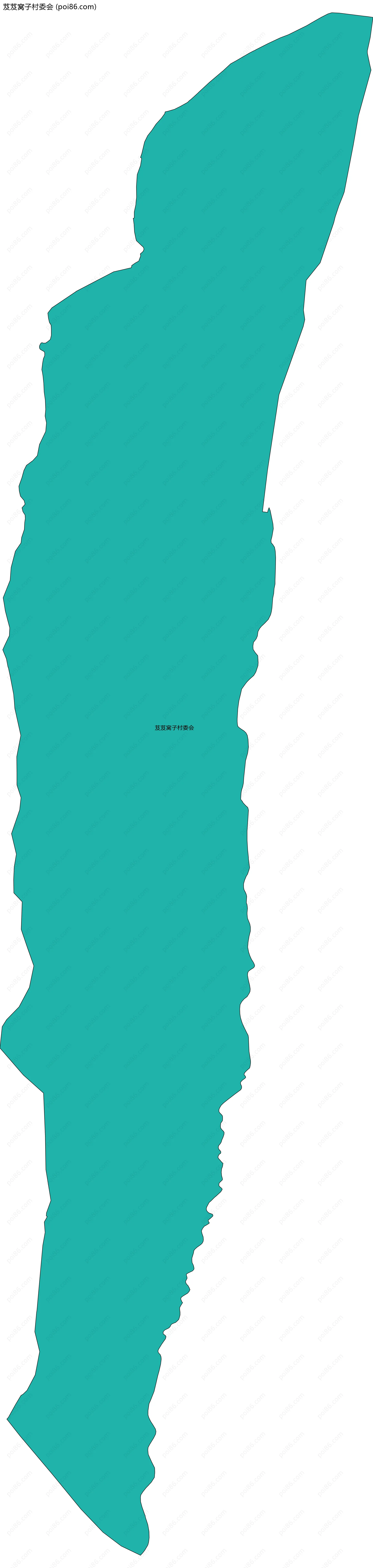 芨芨窝子村委会边界地图